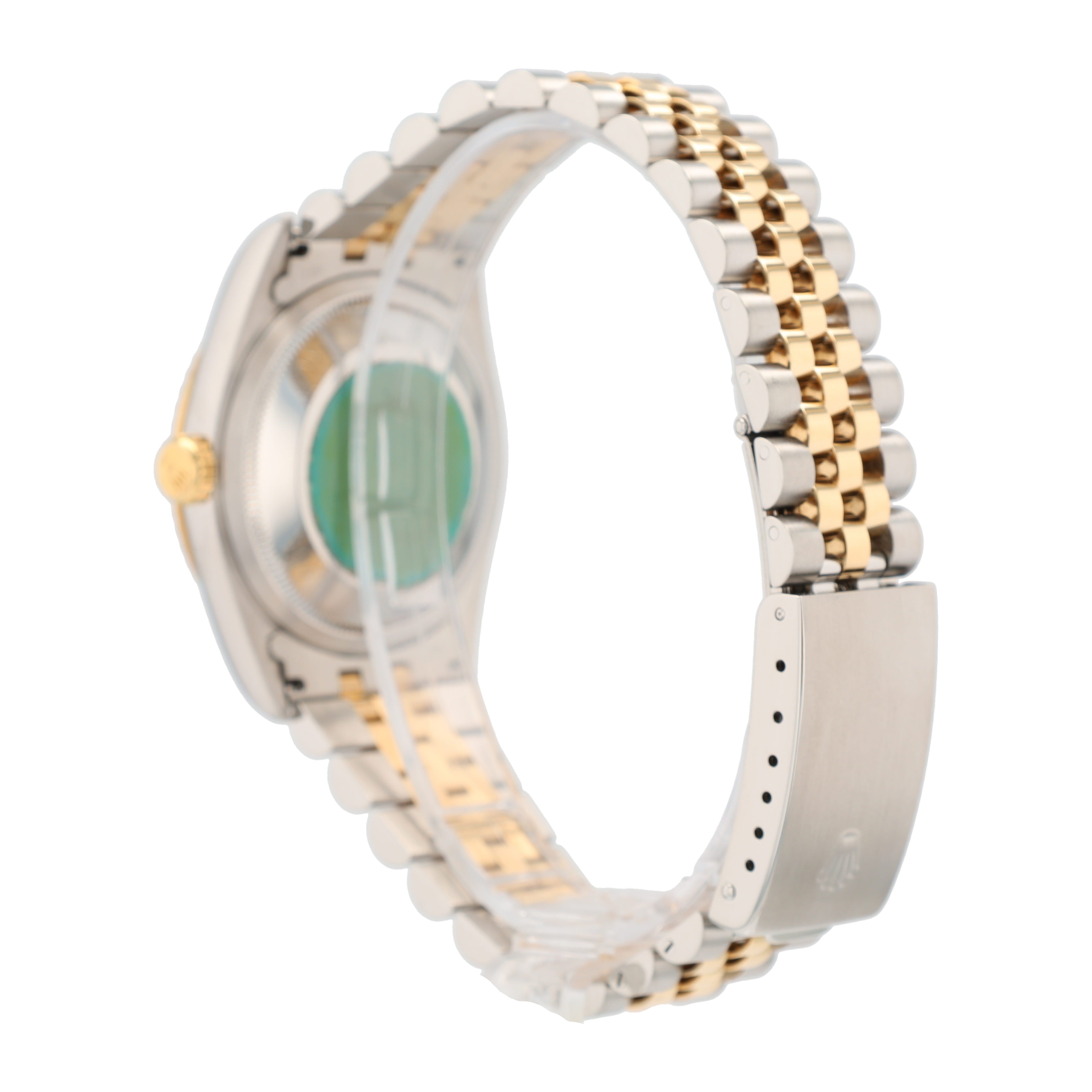 Rolex Datejust 16233 36mm Champagne Diamond OS Dial Fluted Bezel Jubilee Band - Luxuriant Concierge
