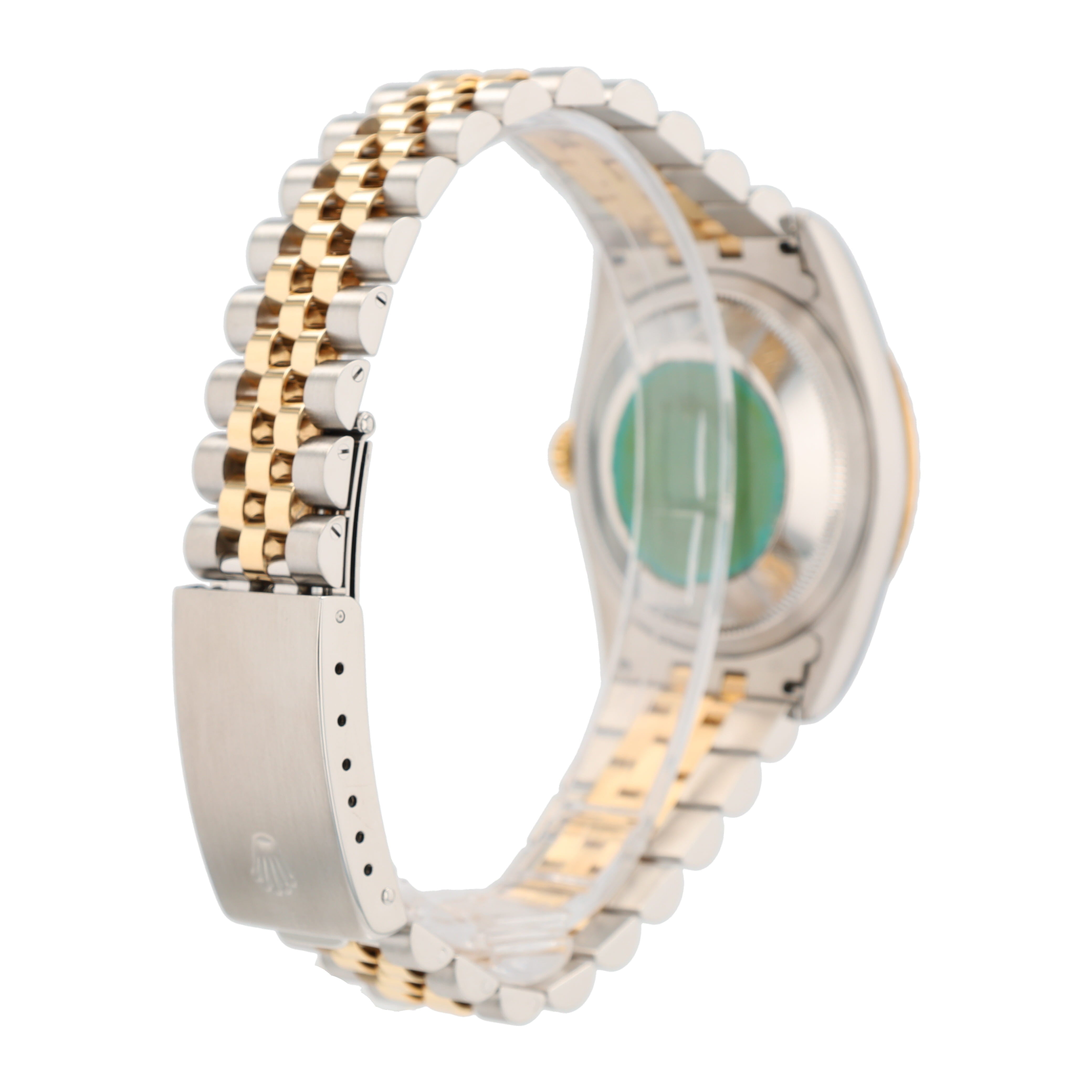 Rolex Datejust 16233 36mm Champagne Diamond OS Dial Fluted Bezel Jubilee Band - Luxuriant Concierge