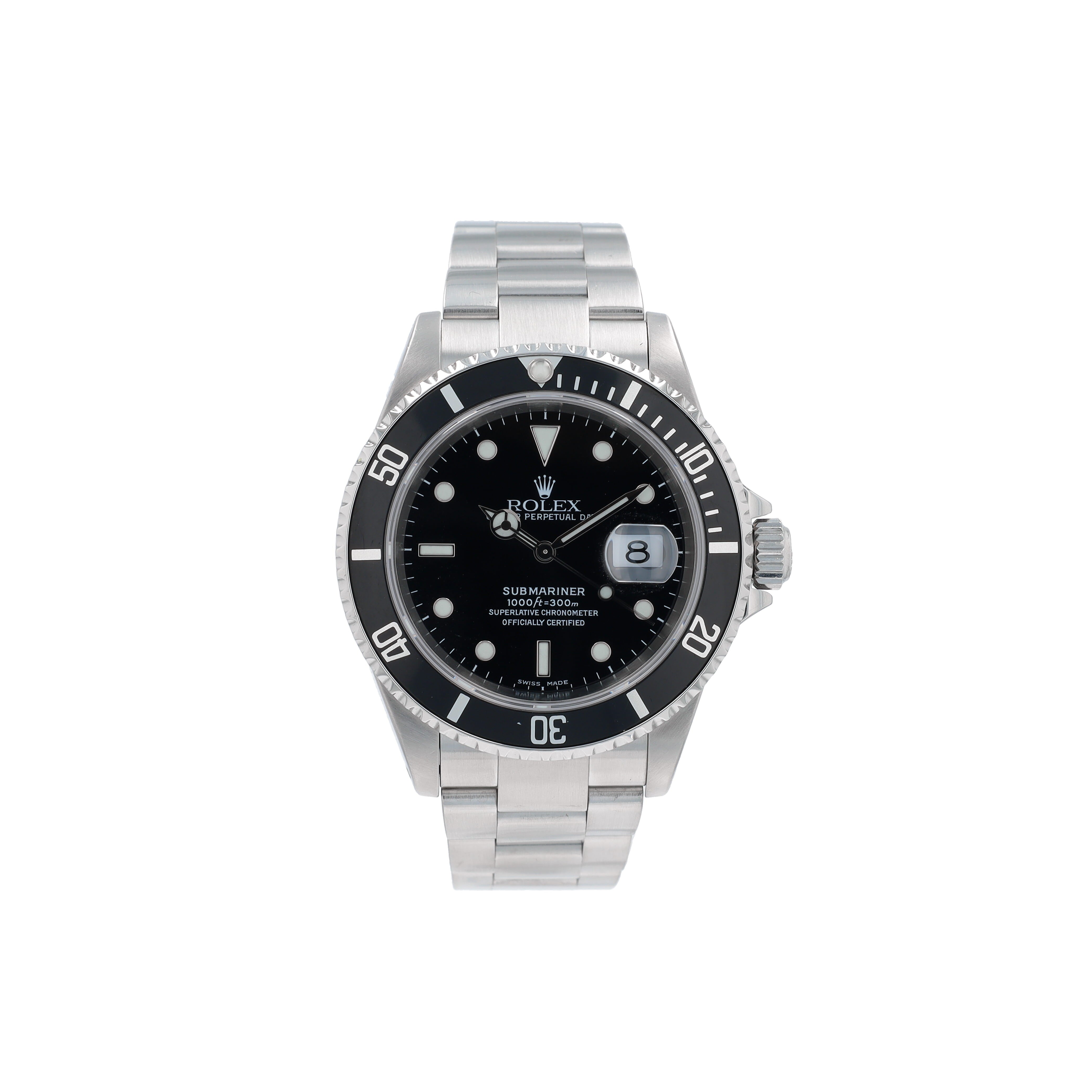 Rolex Submariner 16610 40mm Black luminous Index Dial Rotating Bezel Bezel Oyster Band - Luxuriant Concierge