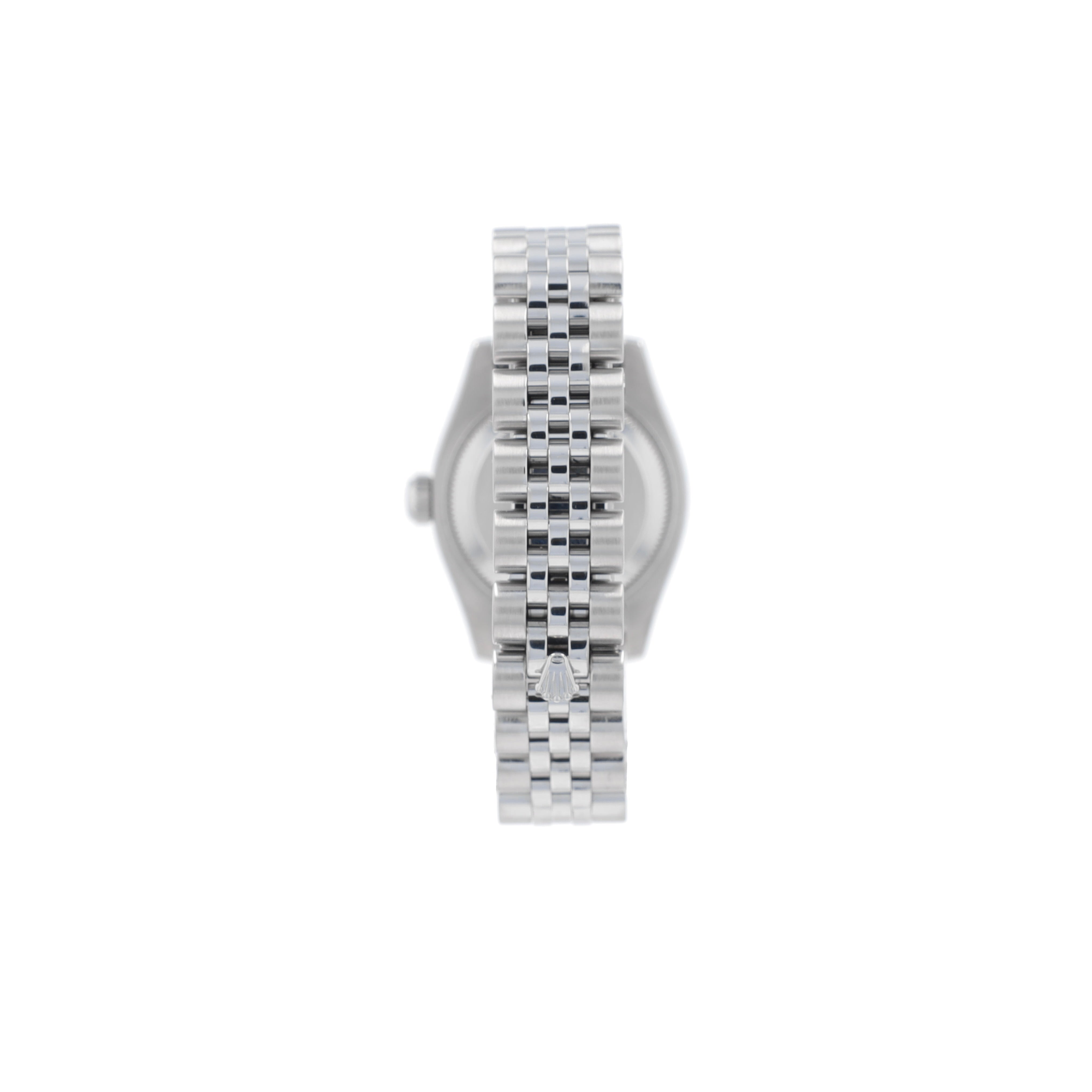 B&P Rolex Datejust 179174 26mm Blue Diamonds Dial Fluted Bezel Jubilee Band - Luxuriant Concierge