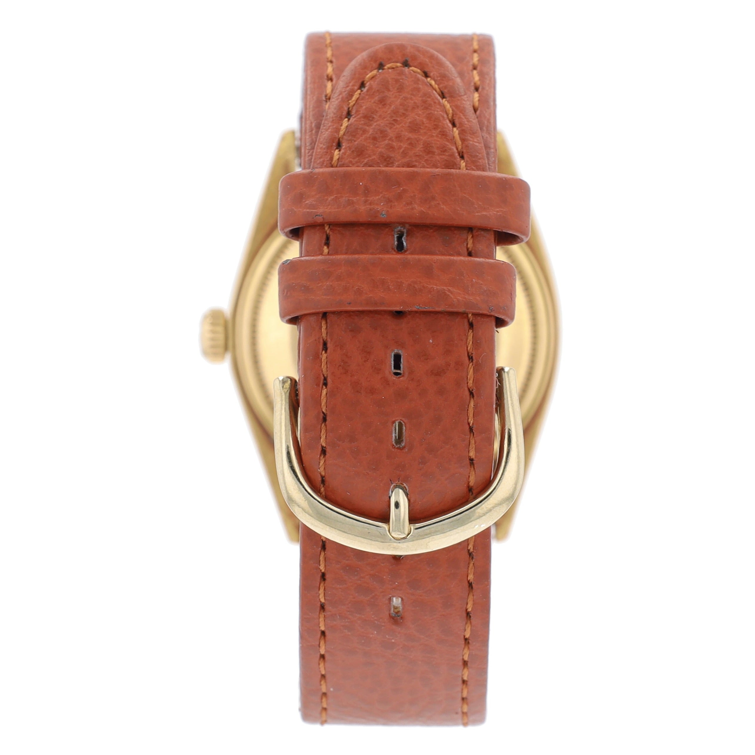 Rolex Day-Date 1803 36mm Champagne Index Dial Fluted Bezel Leather Band