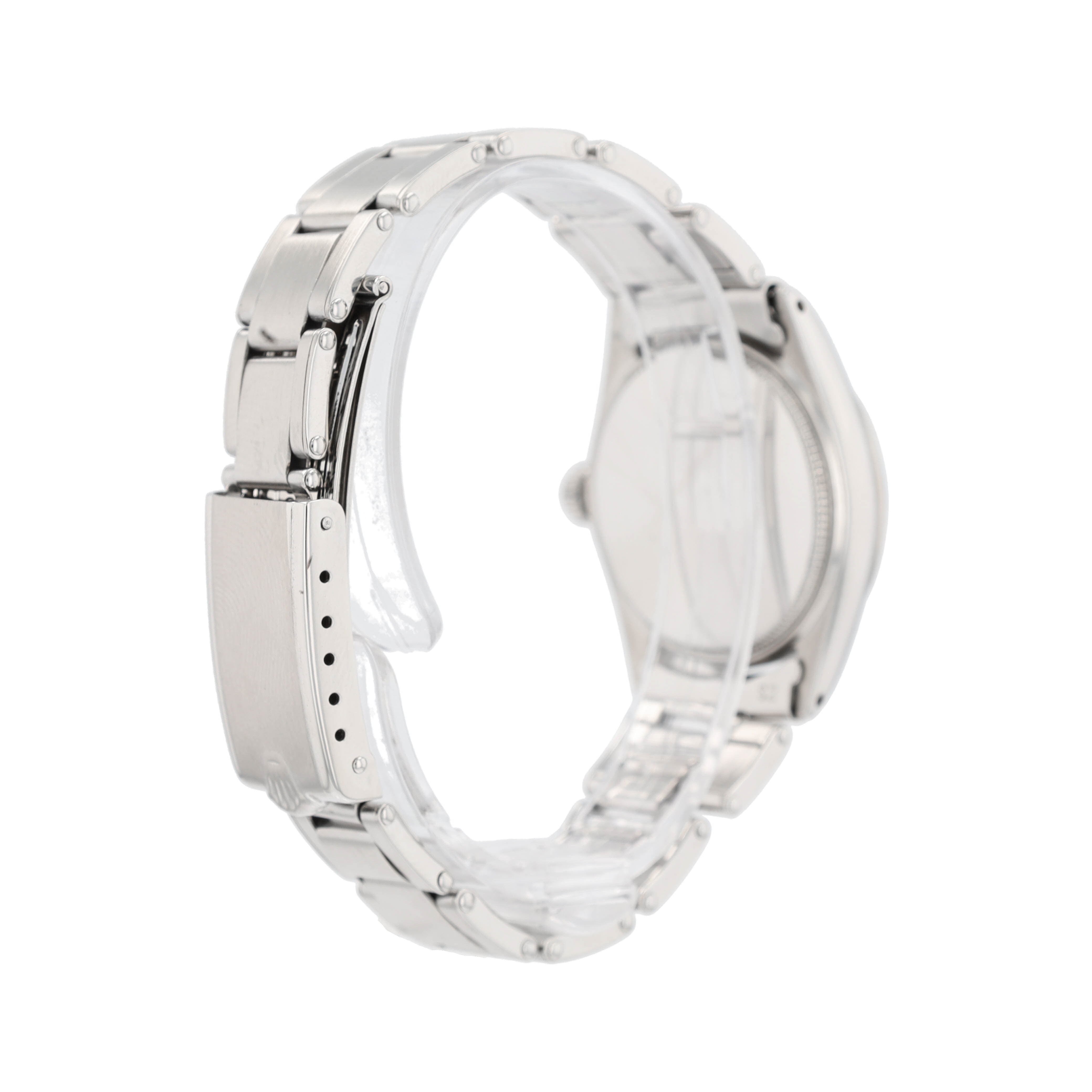 Rolex Ladies Watch Stainless Steel Oyster Date 6466 Black Dial 31mm Oyster Band - Luxuriant Concierge