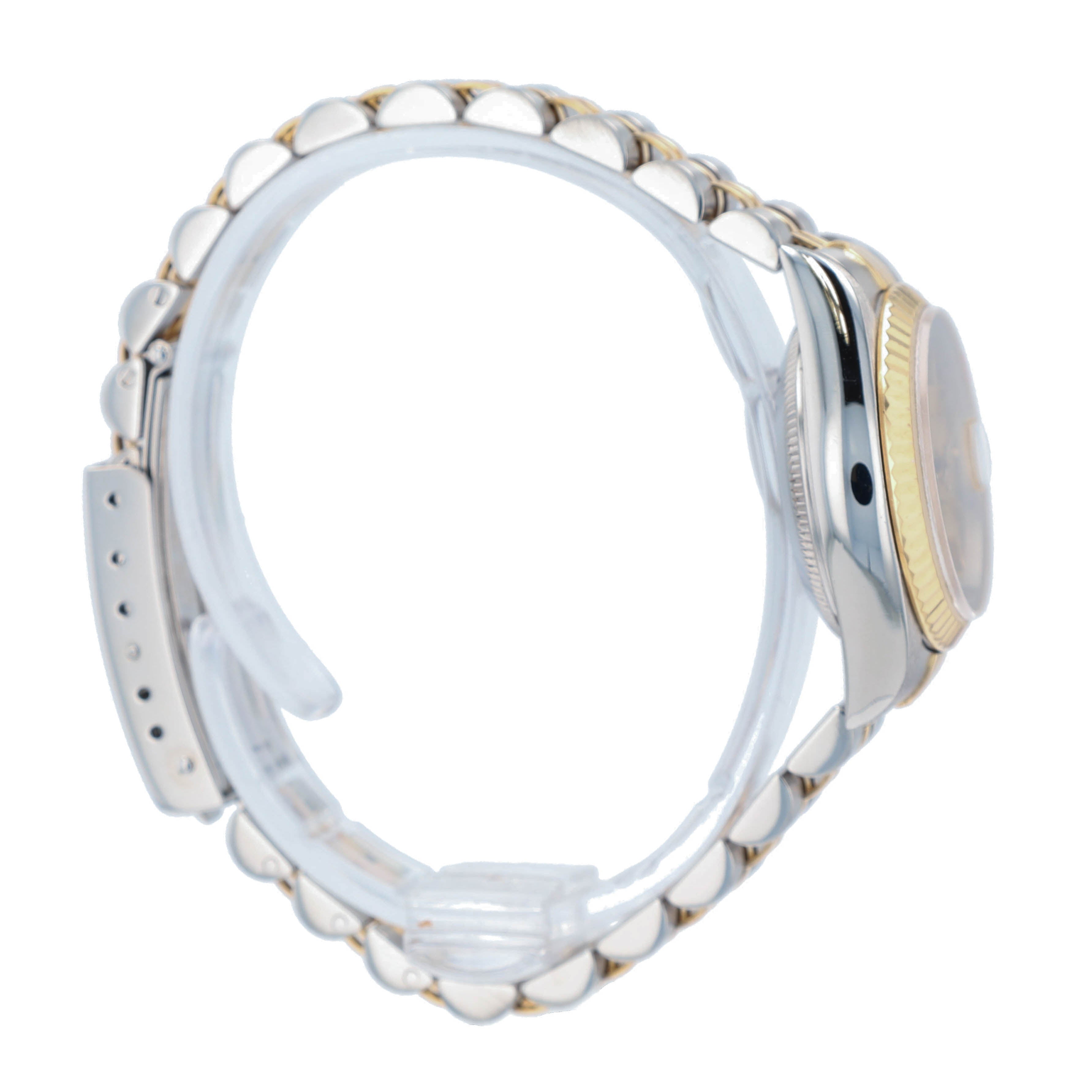 B&P Rolex Datejust 69173 26mm Champagne Index Dial Fluted Bezel Jubilee Band