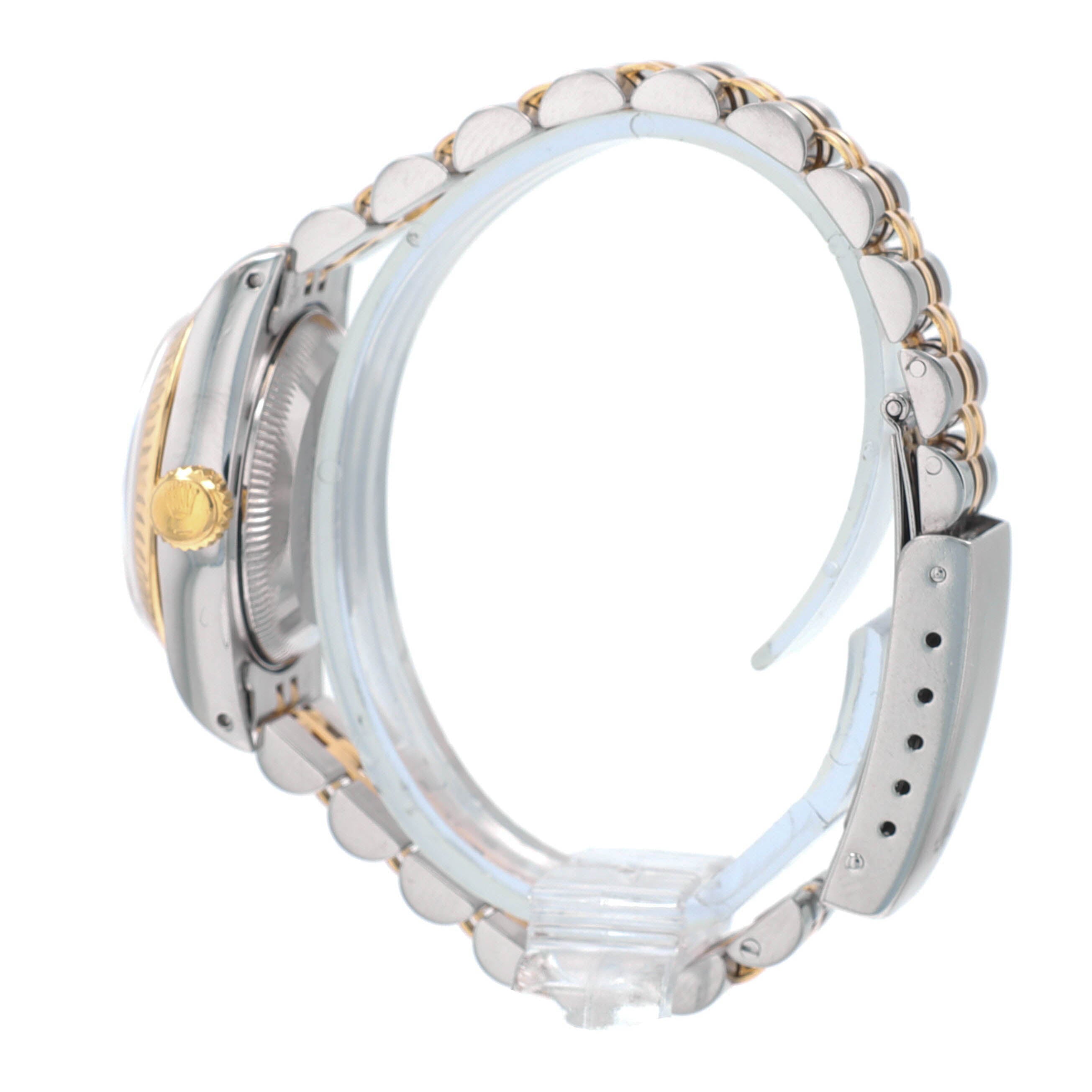 B&P Rolex Datejust 69173 26mm Houndstooth Index Dial Fluted Bezel Jubilee Band