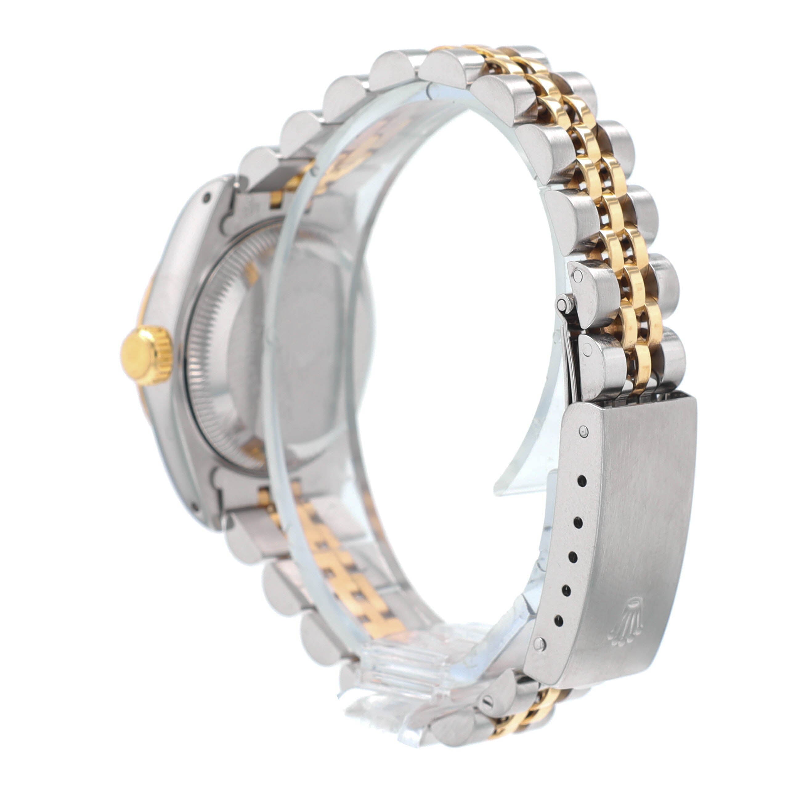 B&P Rolex Datejust 69173 26mm Houndstooth Index Dial Fluted Bezel Jubilee Band