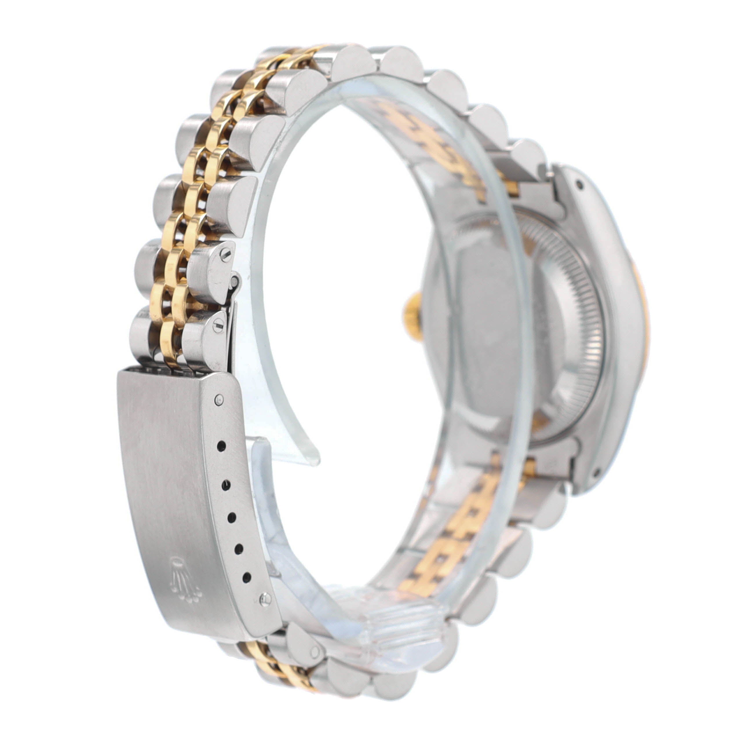 B&P Rolex Datejust 69173 26mm Houndstooth Index Dial Fluted Bezel Jubilee Band