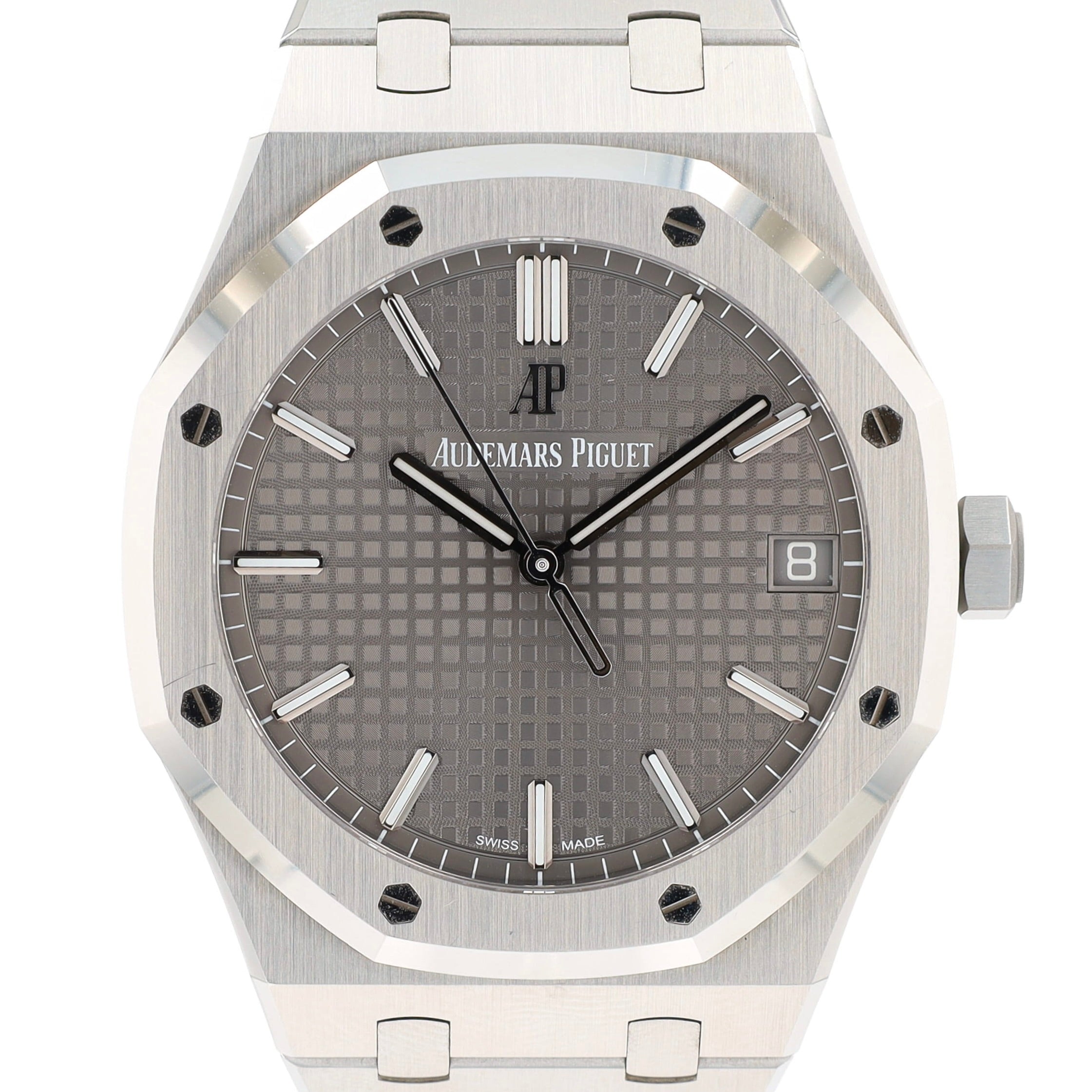 AUDEMARS PIGUET SS Grey Tapisserie waffle Index Octagonal Am Jubilee Band