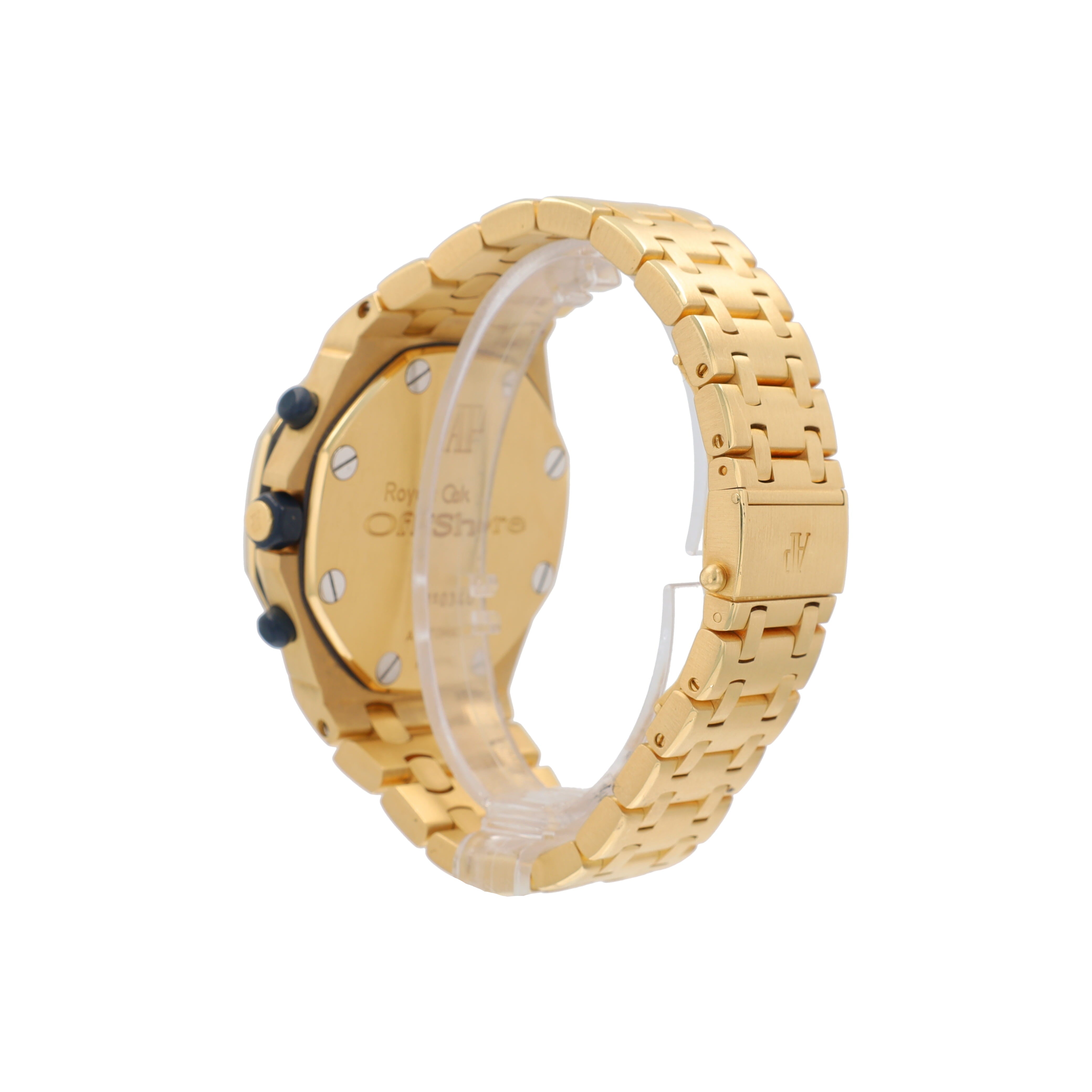 Audemars Piguet Royal Oak 18K Yellow Gold "BRICK" Black Chronograph Arabic Dial