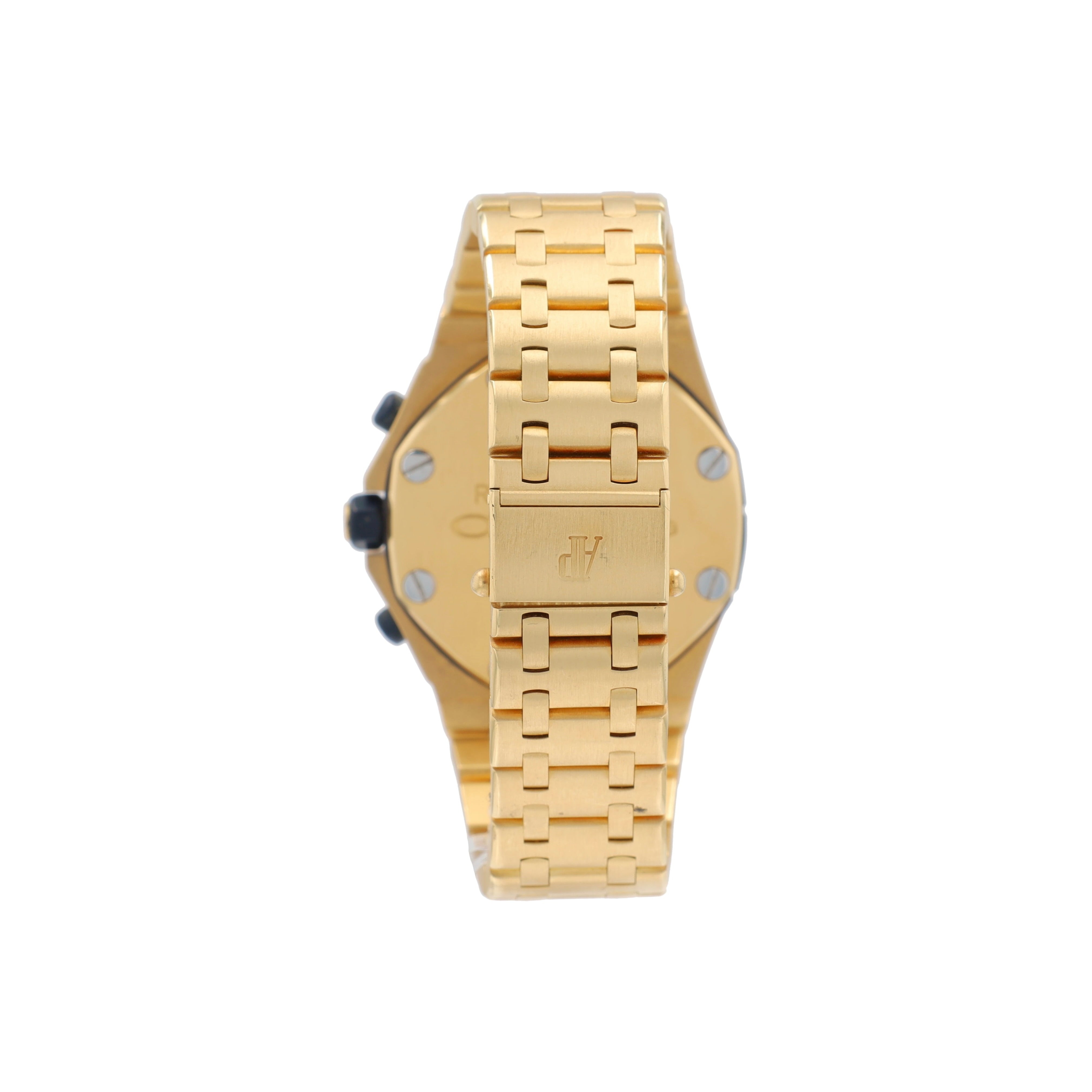 Audemars Piguet Royal Oak 18K Yellow Gold "BRICK" Black Chronograph Arabic Dial