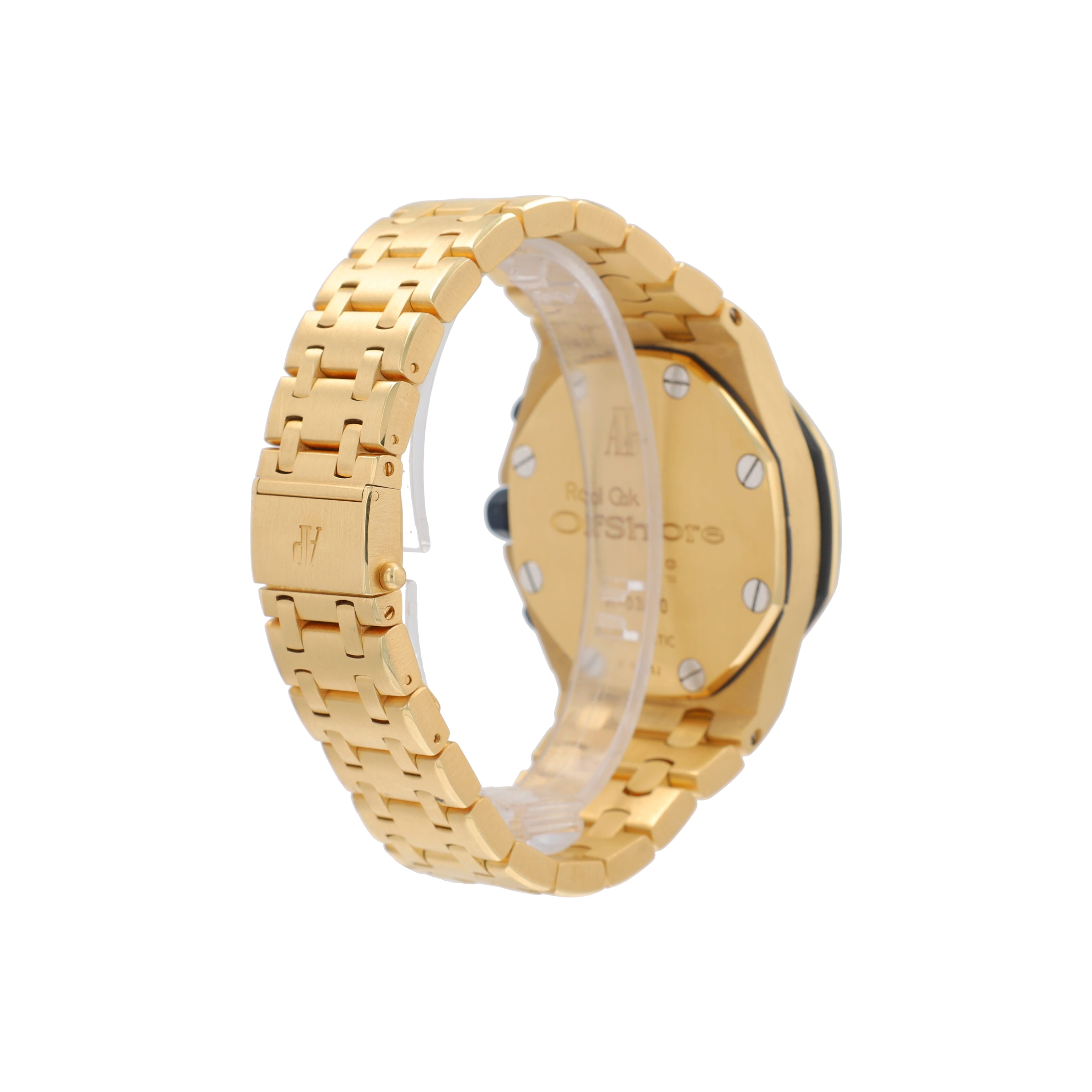 Audemars Piguet Royal Oak 18K Yellow Gold "BRICK" Black Chronograph Arabic Dial