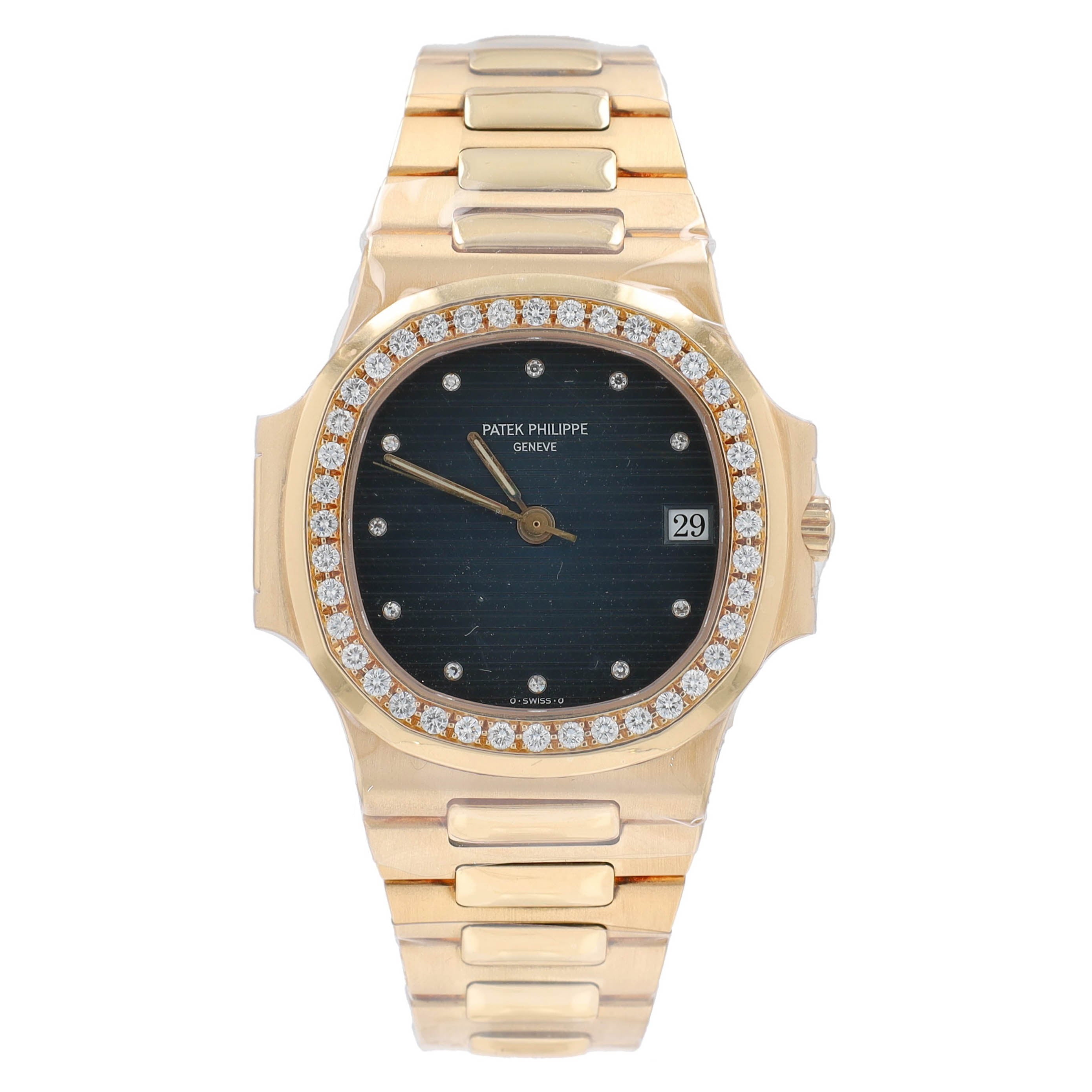 Patek Philippe Nautilus Mid-Size Grey Tapestry Diamond & Bezel