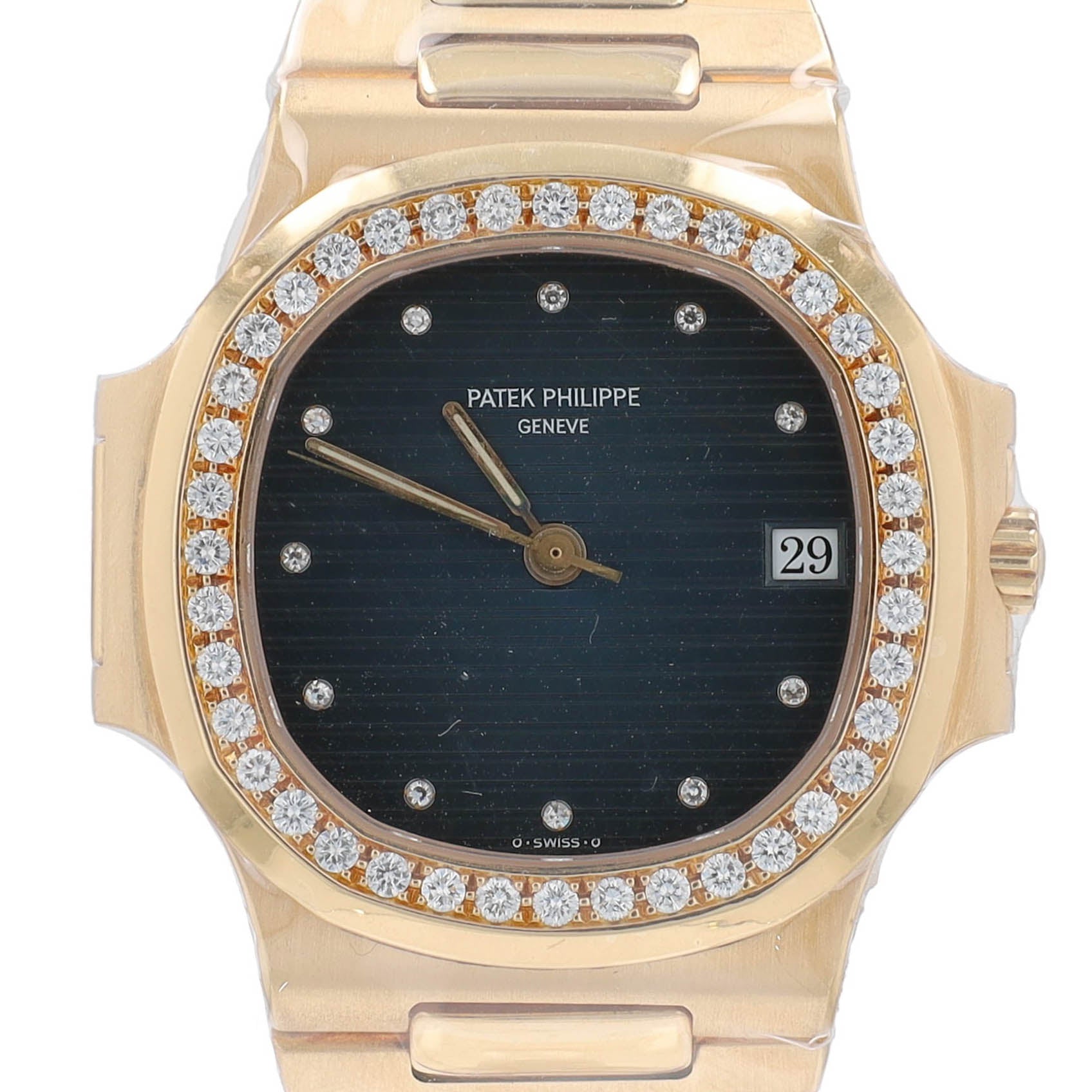 Patek Philippe Nautilus Mid-Size Grey Tapestry Diamond & Bezel