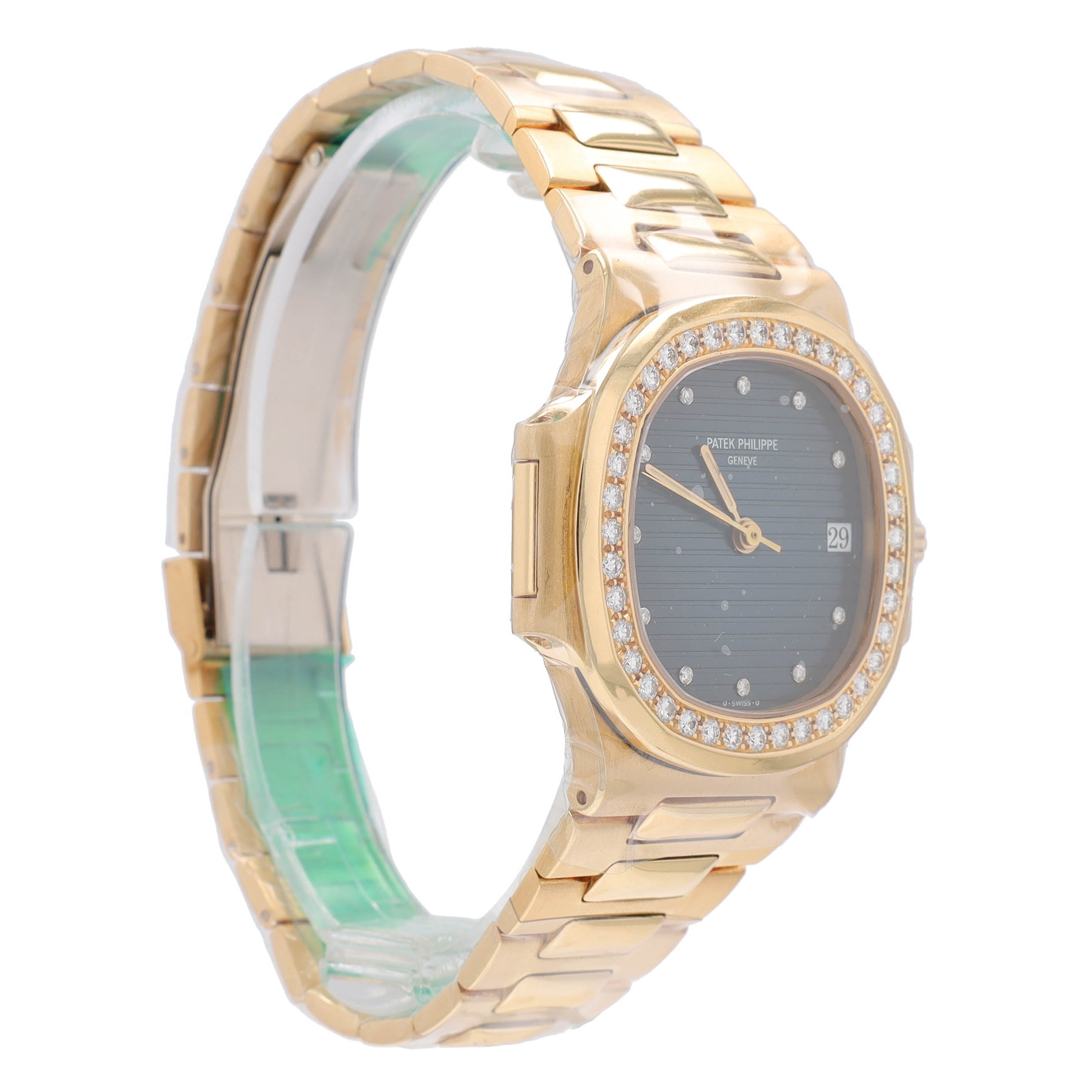 Patek Philippe Nautilus Mid-Size Grey Tapestry Diamond & Bezel