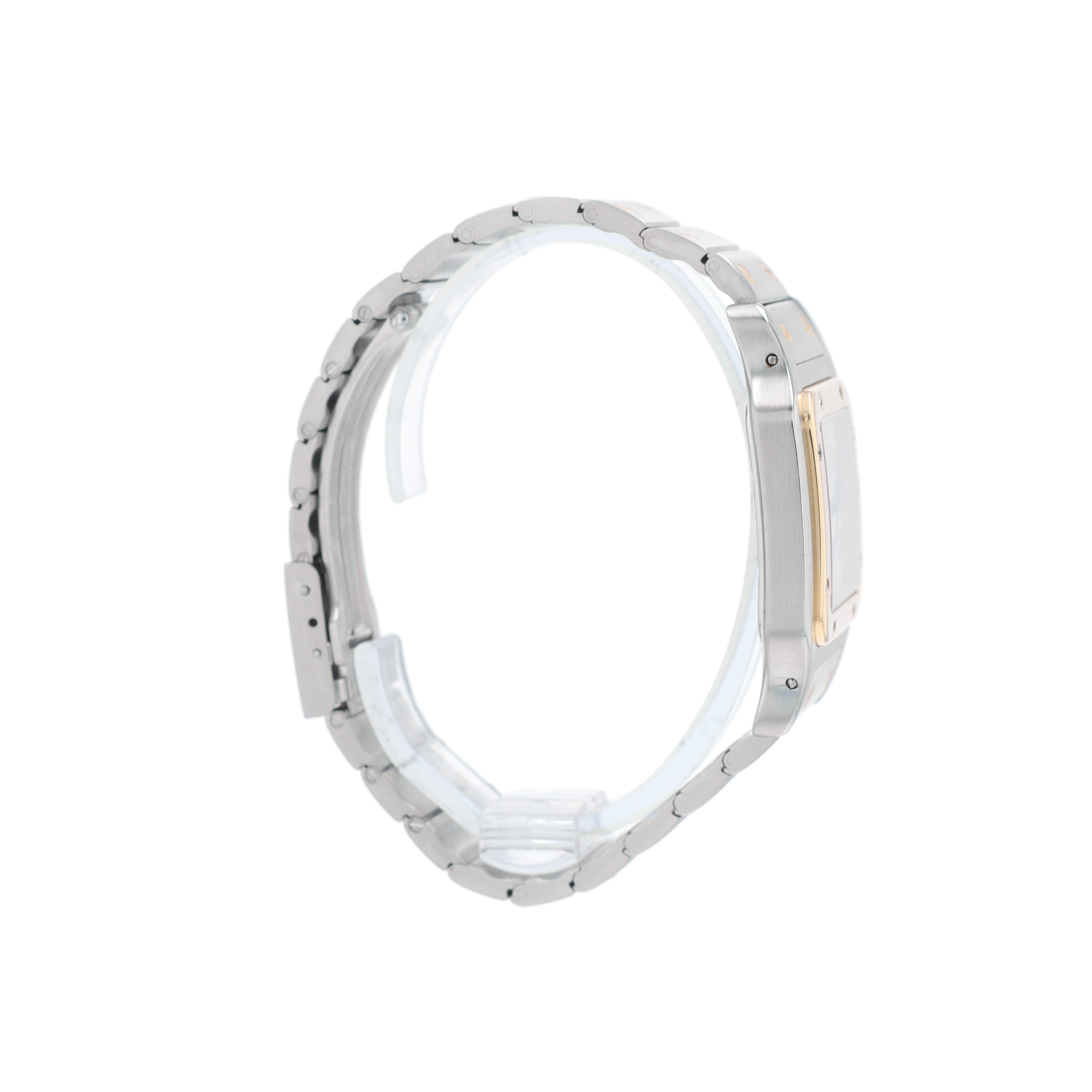 Cartier Santos Off-White Roman Numaral Dial Fixed Bezel Santos Band - Luxuriant Concierge