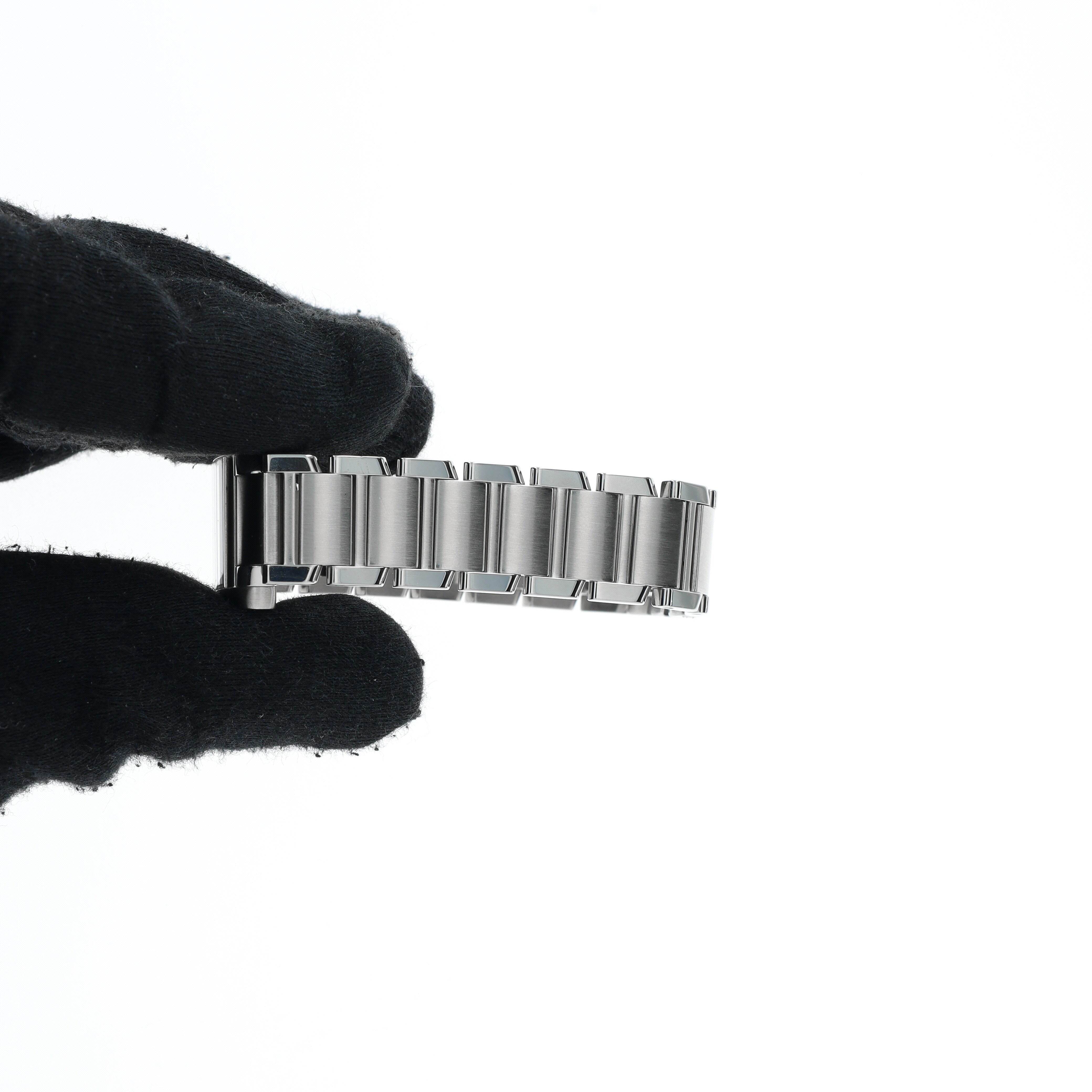 Cartier Tank Francaise 2384  Cream Roman Numeral Dial Fixed Bezel Cartier Band
