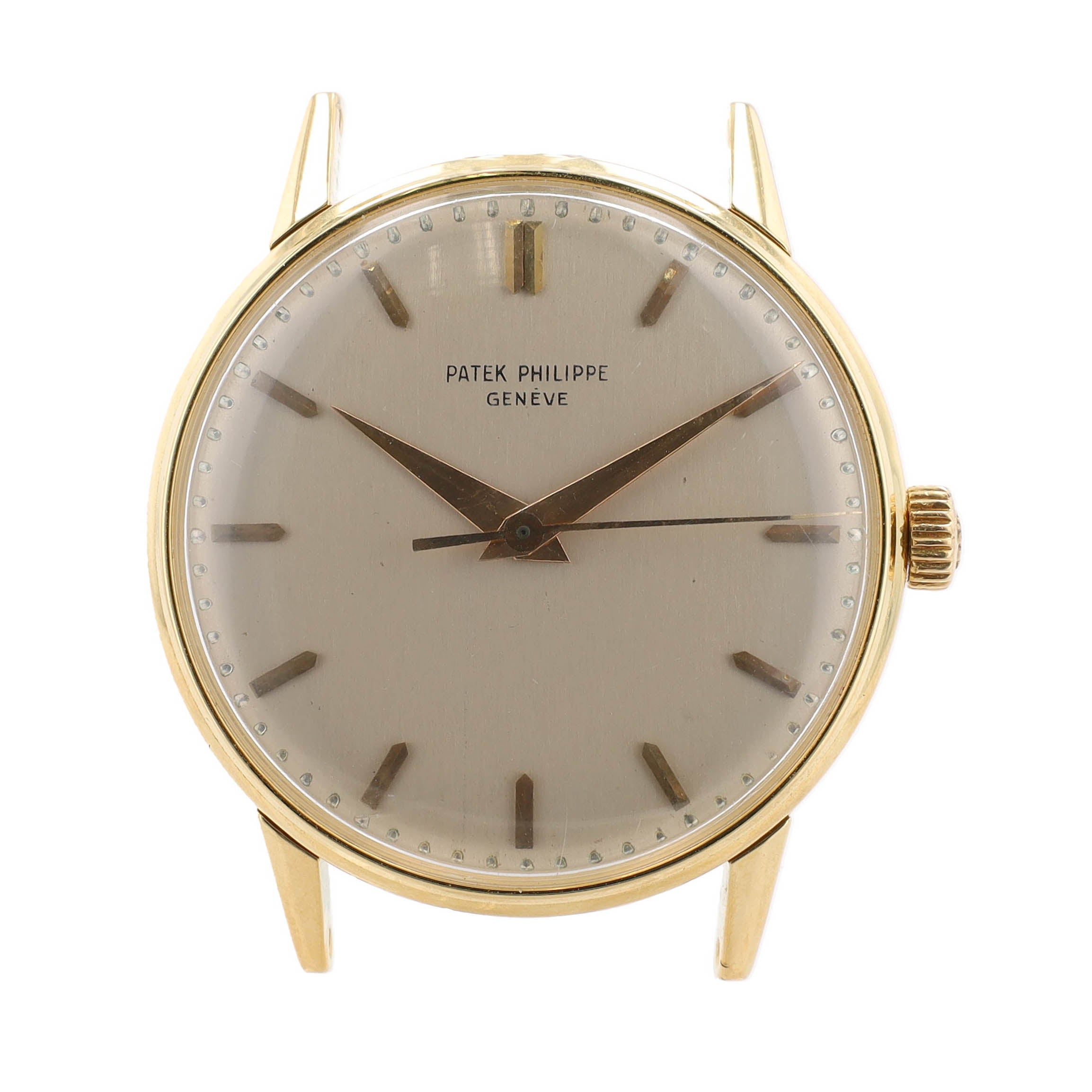 Patek Philippe Calatrava Mens Ref. 570 18KY Silver Index Dial Manual Winding Calibre 27C Head Only