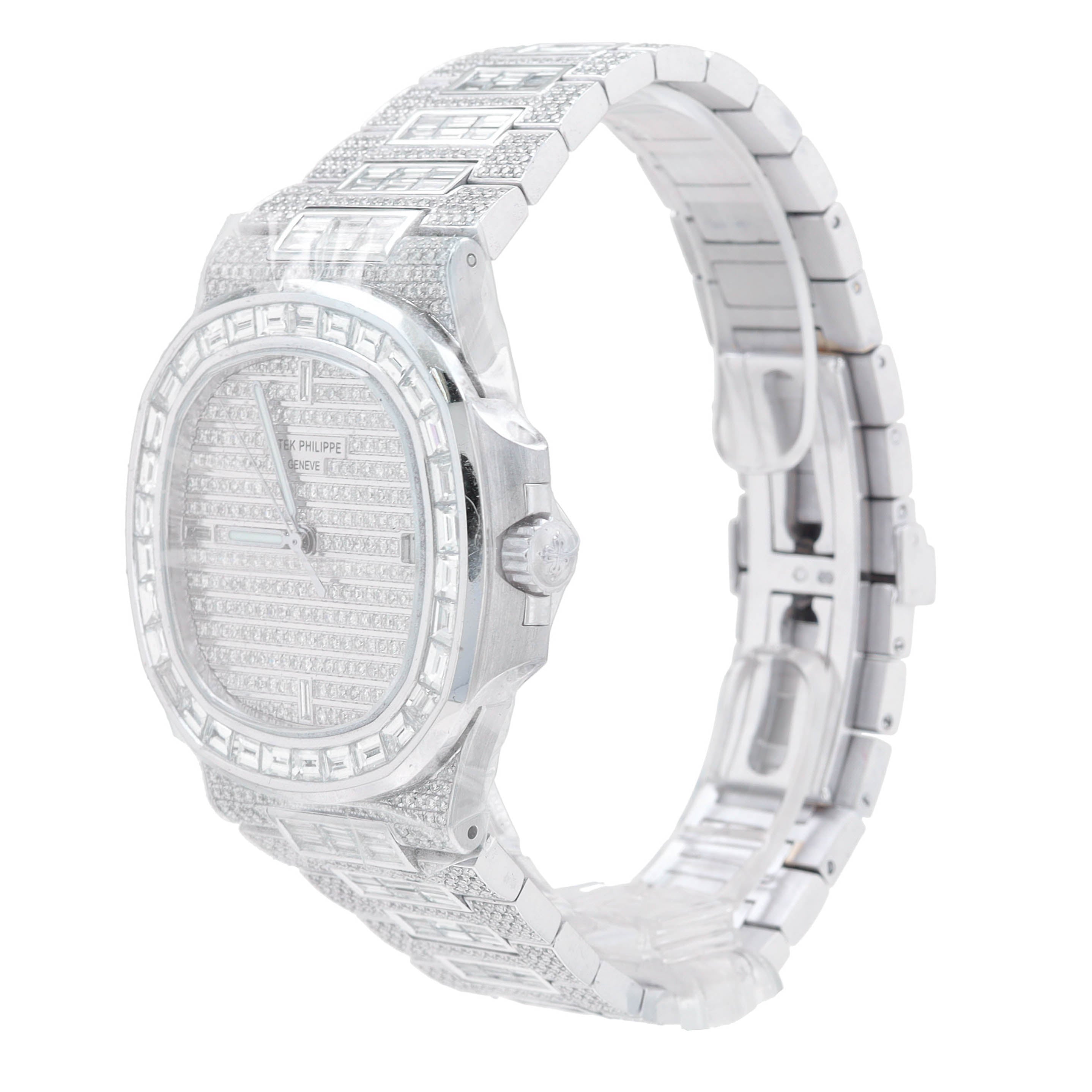 Patek Philippe 18KW  Loaded Diamonds & Baguette Watch