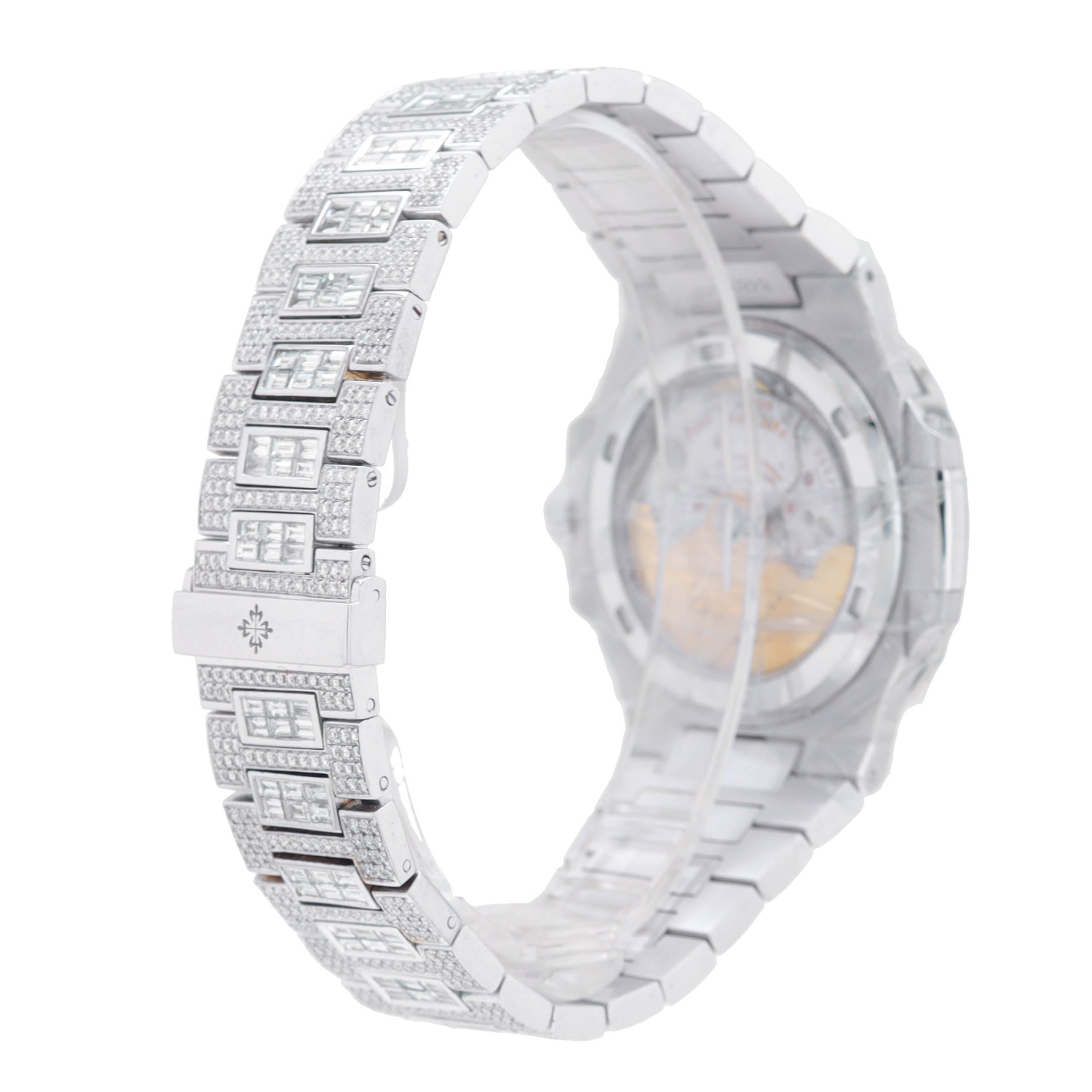 Patek Philippe 18KW  Loaded Diamonds & Baguette Watch