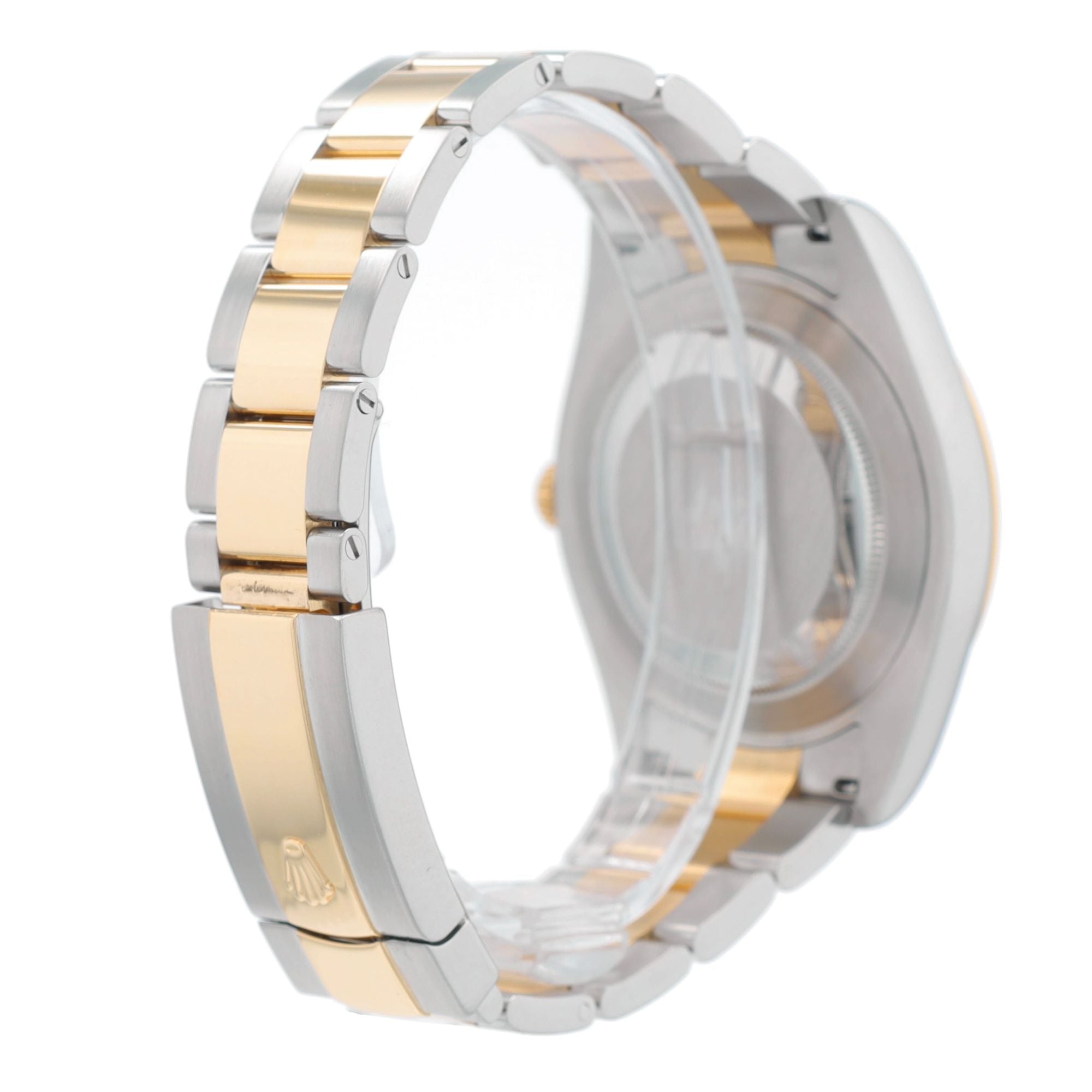 Rolex Mens Datejust II 116333 Two-Tone Champagne Diamond Oyster Band Watch w/Box&Cert