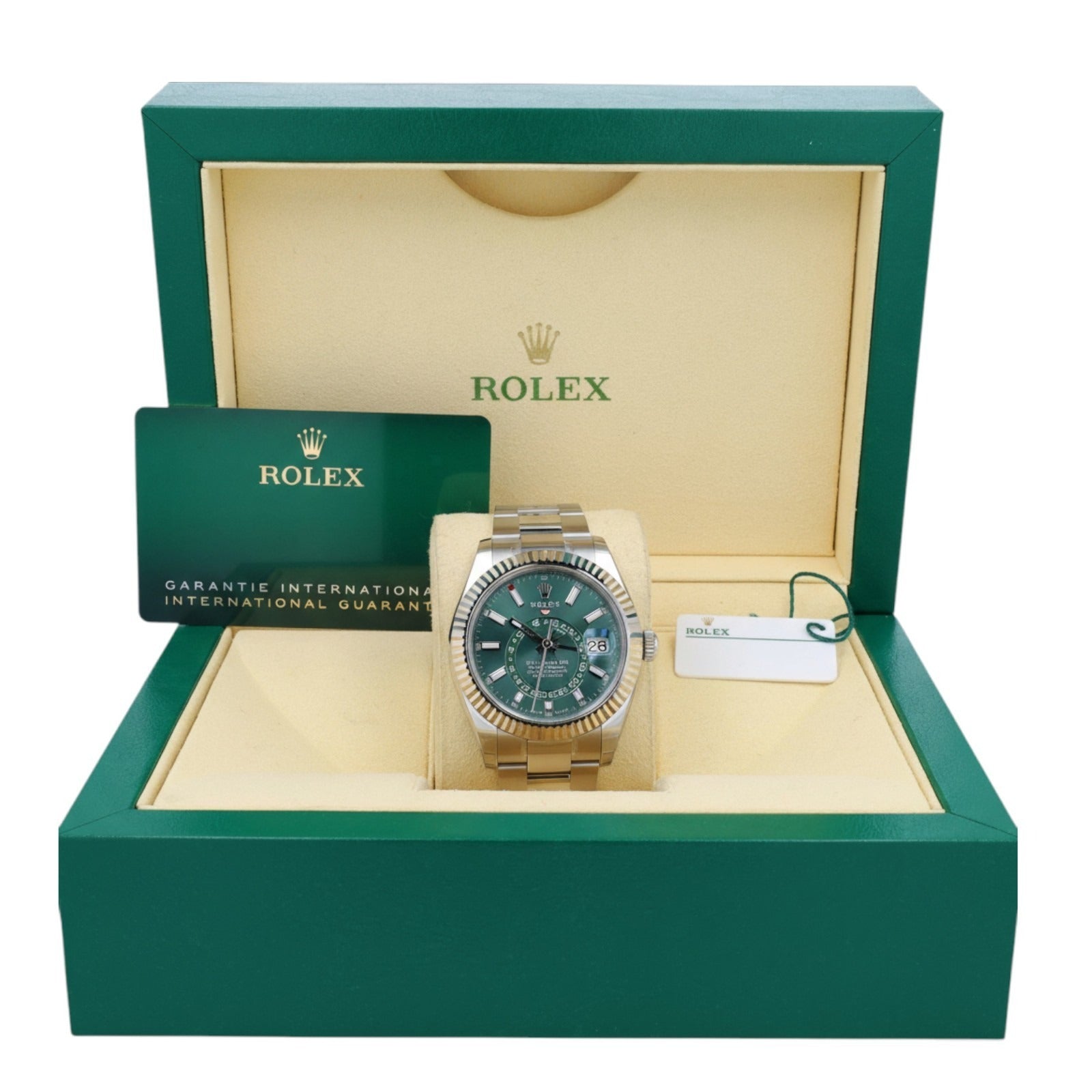 Rolex Mens Watch Sky-Dweller 336934 42mm Green Dial Watch - Luxuriant Concierge