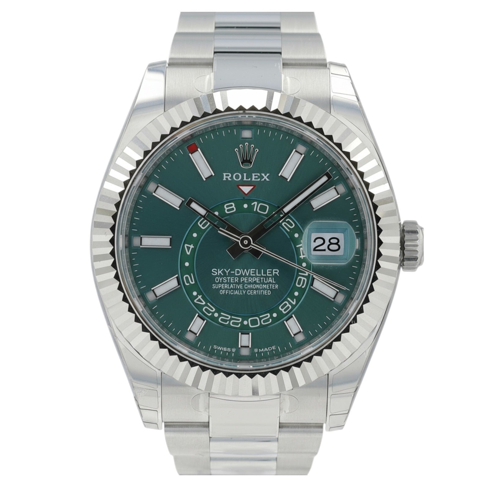 Rolex Mens Watch Sky-Dweller 336934 42mm Green Dial Watch - Luxuriant Concierge