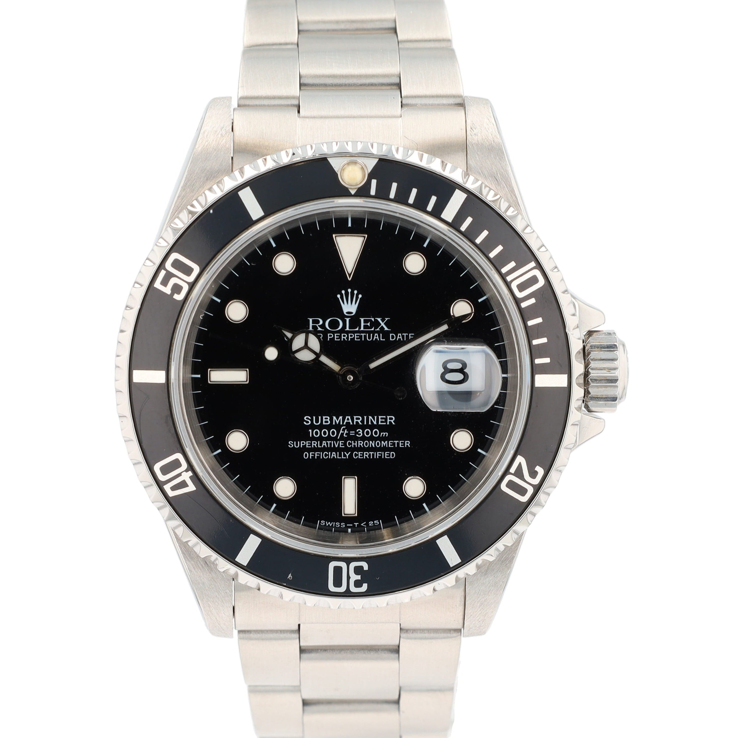 Rolex Submariner 16610 40mm Black Luminous Dial Rotatable Bezel w/ Black Insert Bezel Oyster Band - Luxuriant Concierge