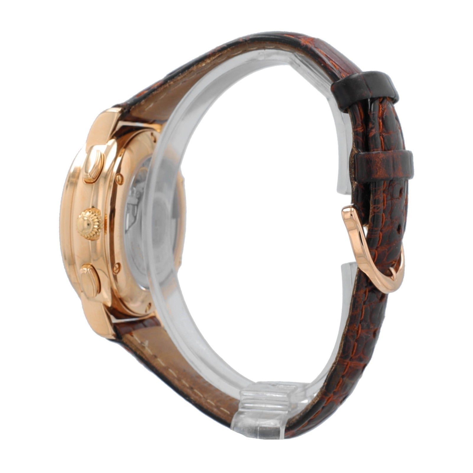 Maurice Lacroix MP Flyback  15829 White Chrono Roman Dial Leather Band Watch