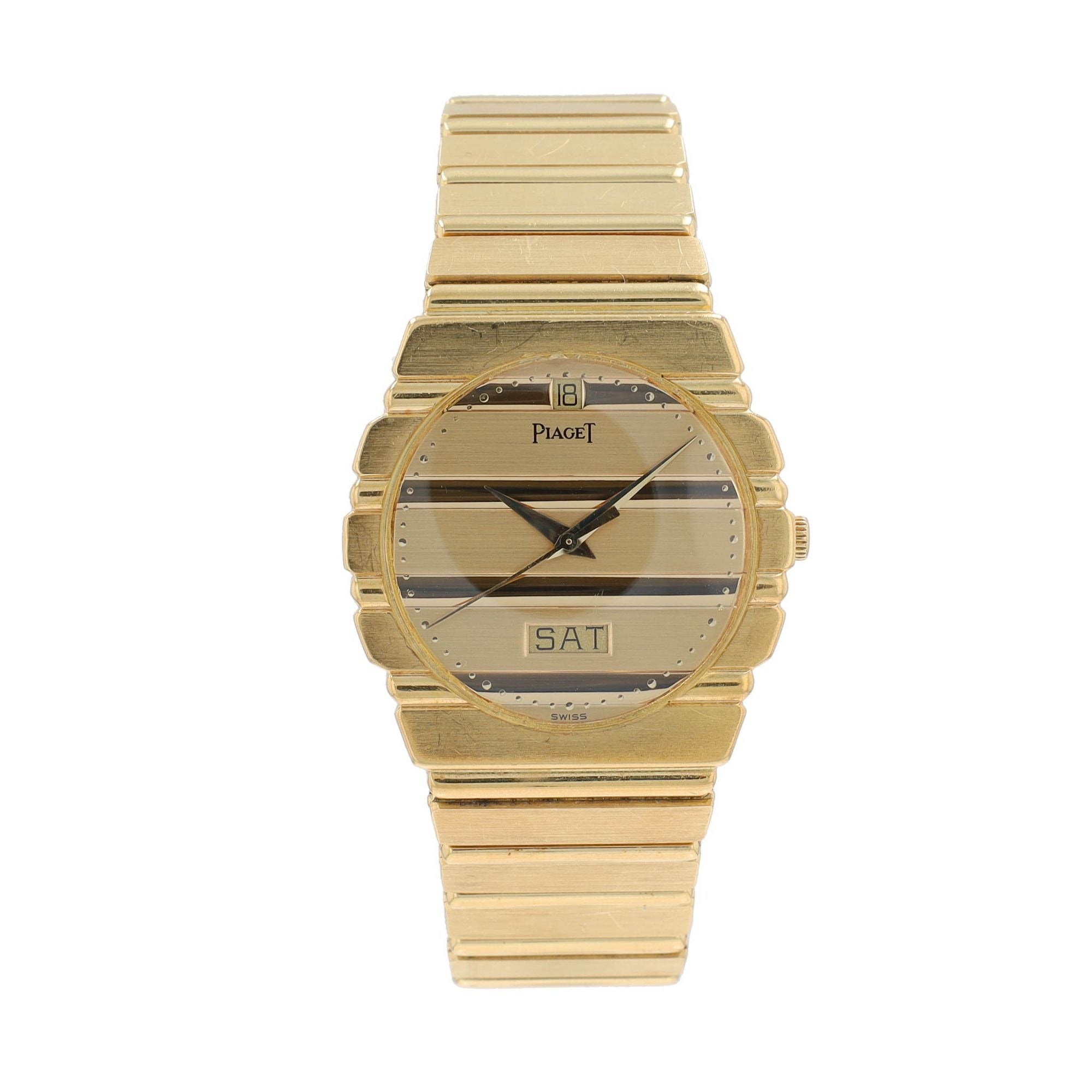 Piaget Polo Day-Date 18K Solid Yellow Gold Ladies Watch - Luxuriant Concierge