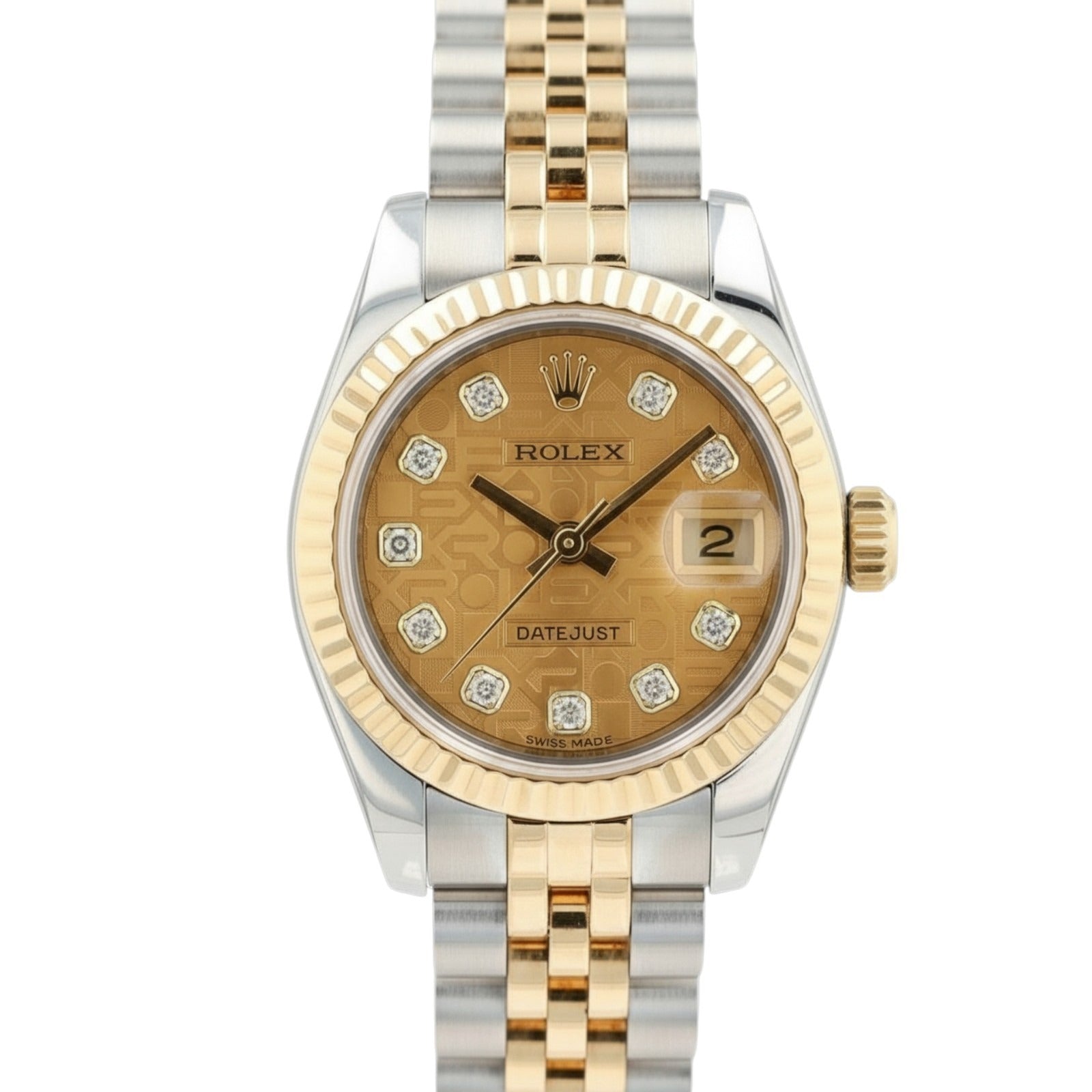 Rolex Ladies Watch Datejust 179173 Champagne Anniversary Dial Watch w/Box&Cert - Luxuriant Concierge