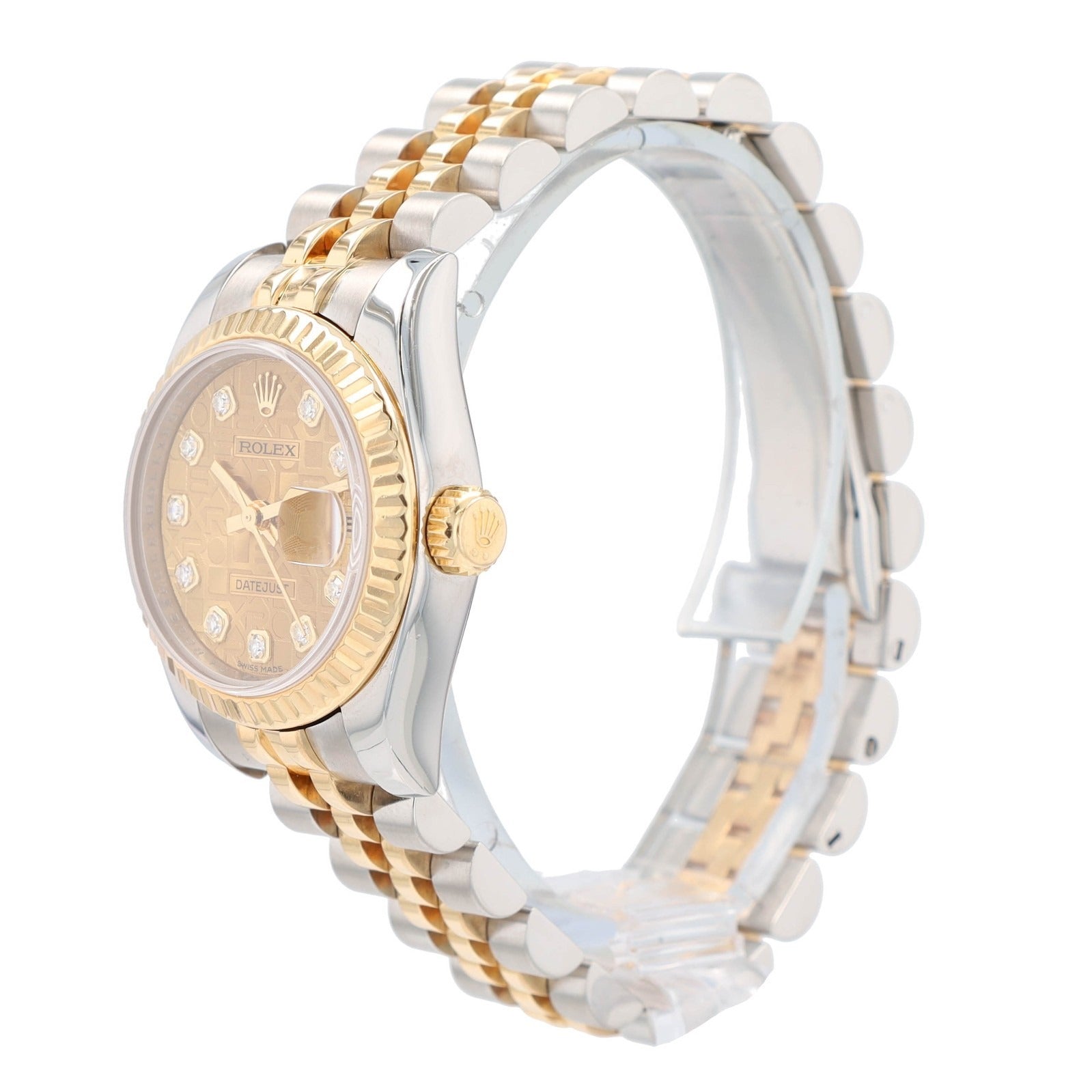 Rolex Ladies Watch Datejust 179173 Champagne Anniversary Dial Watch w/Box&Cert - Luxuriant Concierge