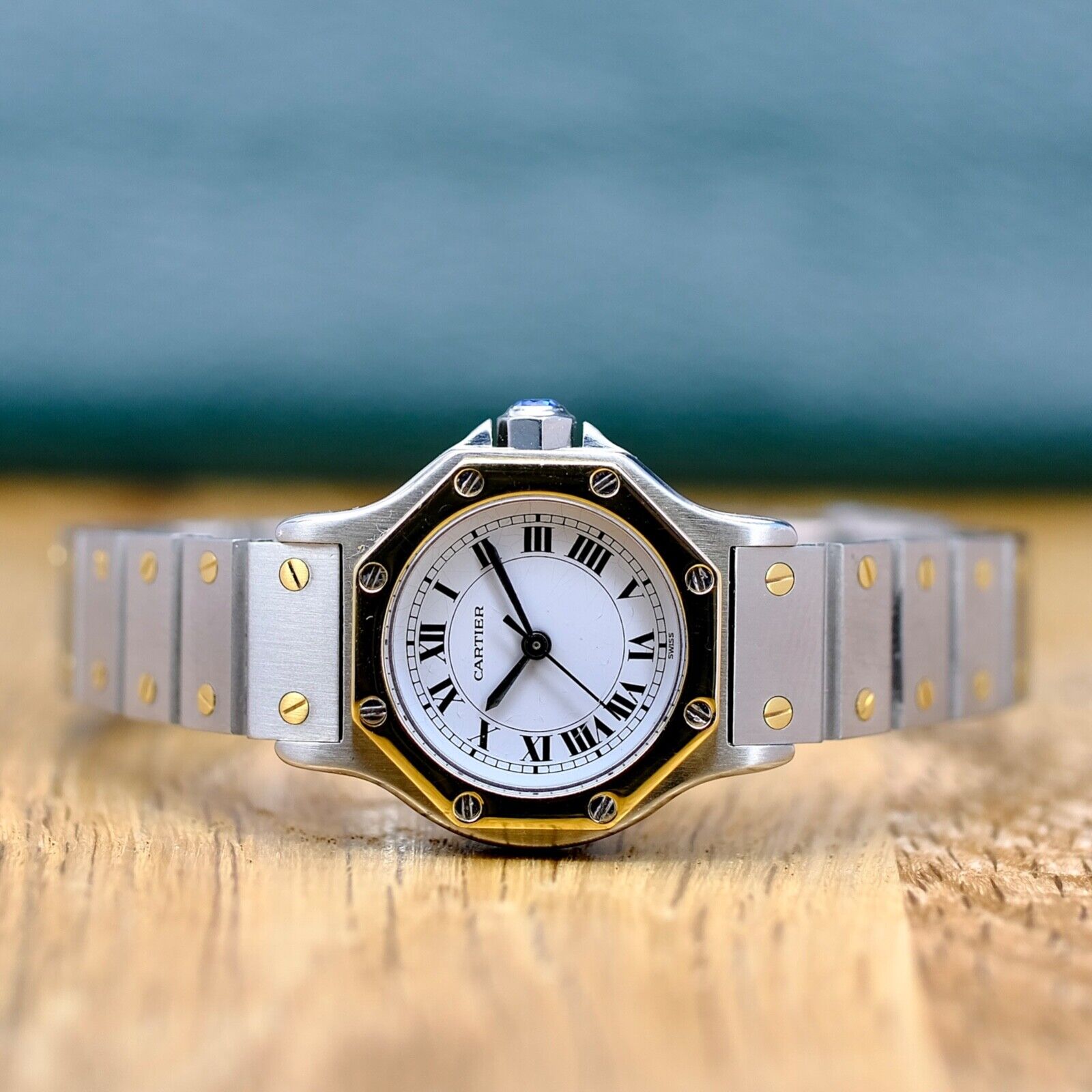 "Cartier LADIES SANTOS TWO-TONE WATCH AUTOMATIC MOVEMENT WHITE SPIDER DIAL" - Luxuriant Watch Concierge