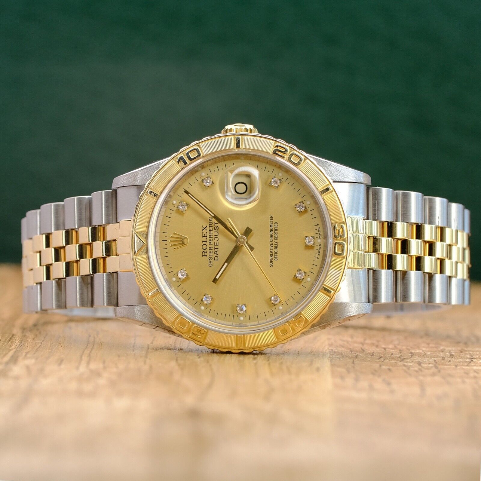 ROLEX DATEJUST CHAMPAGNE INDEX DIAL 18K GOLD & STEEL JUBILEE 16263 - Luxuriant Concierge