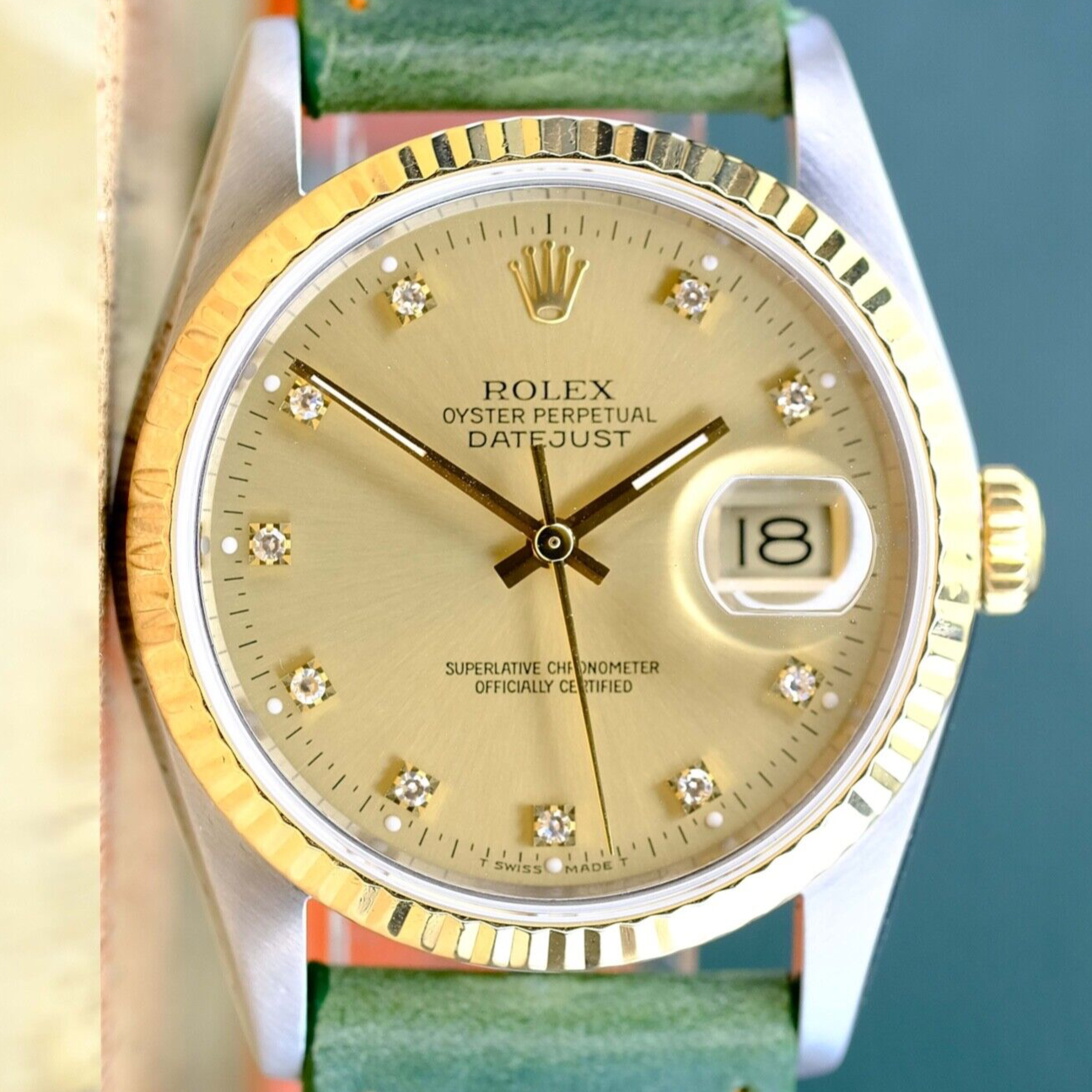 ROLEX DATEJUST CHAMPAGNE INDEX DIAL 18K GOLD & STEEL JUBILEE - Luxuriant Concierge