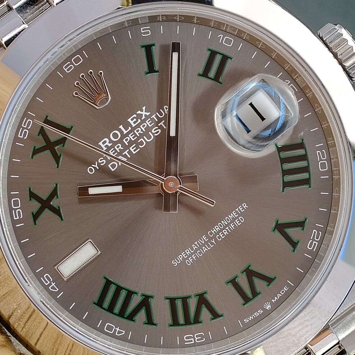 Rolex Datejust II Wimbledon Dial Jubilee Band 126300 - Luxuriant Watch Concierge