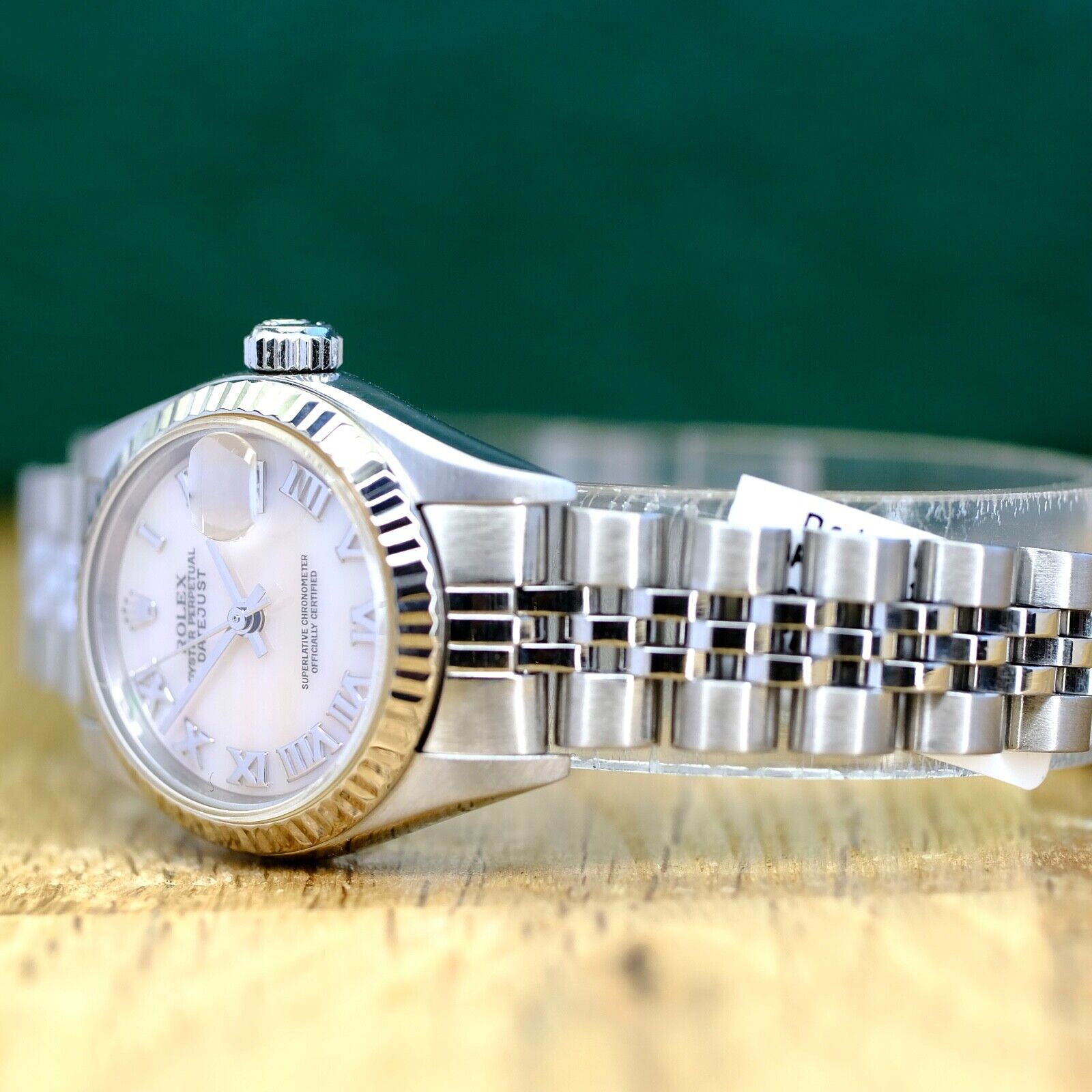 ROLEX DATEJUST WHITE MOTHER OF PEARL DIAL STEEL JUBILEE WATCH 79174 - Luxuriant Concierge