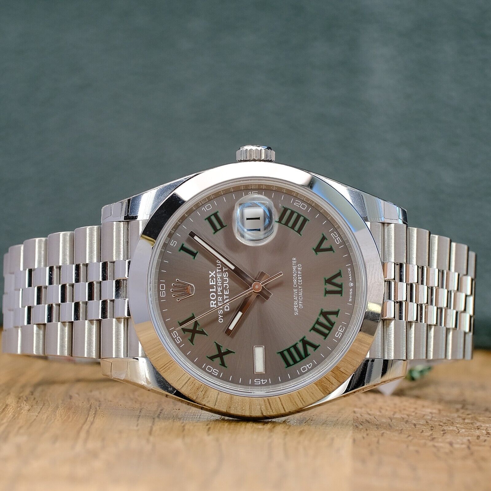 Rolex Datejust II Wimbledon Dial Jubilee Band 126300 - Luxuriant Watch Concierge