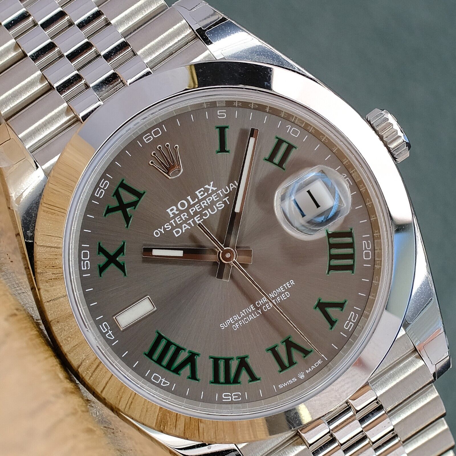 Rolex Datejust II Wimbledon Dial Jubilee Band 126300 - Luxuriant Watch Concierge