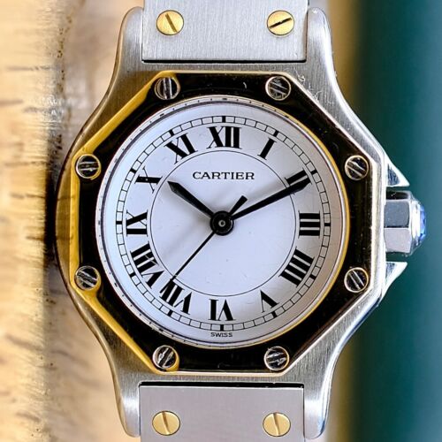 "Cartier LADIES SANTOS TWO-TONE WATCH AUTOMATIC MOVEMENT WHITE SPIDER DIAL" - Luxuriant Watch Concierge