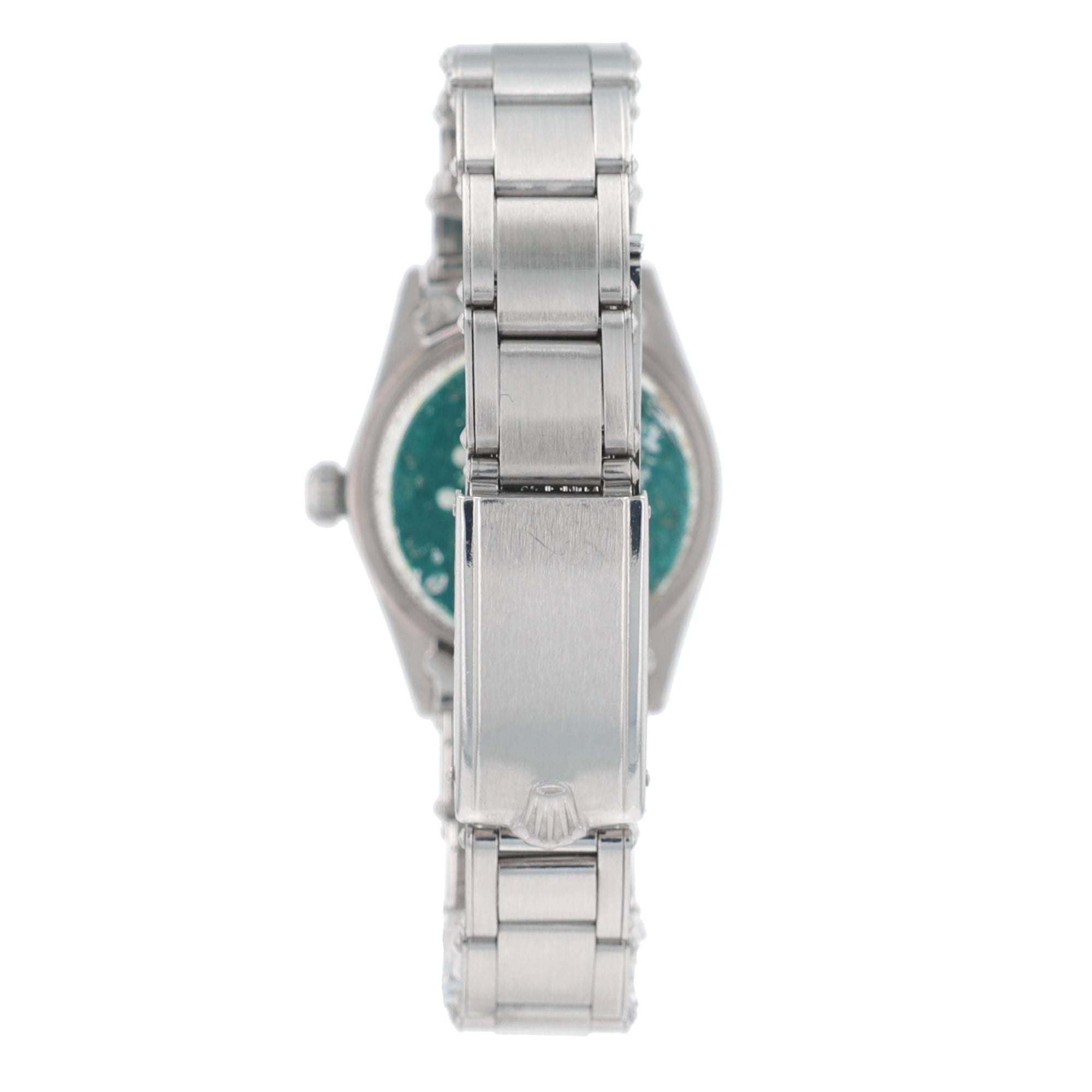 Rolex Oyster Perpetual 6548 31mm Silver Dauphine Index Dial Oyster Watch - Luxuriant Concierge