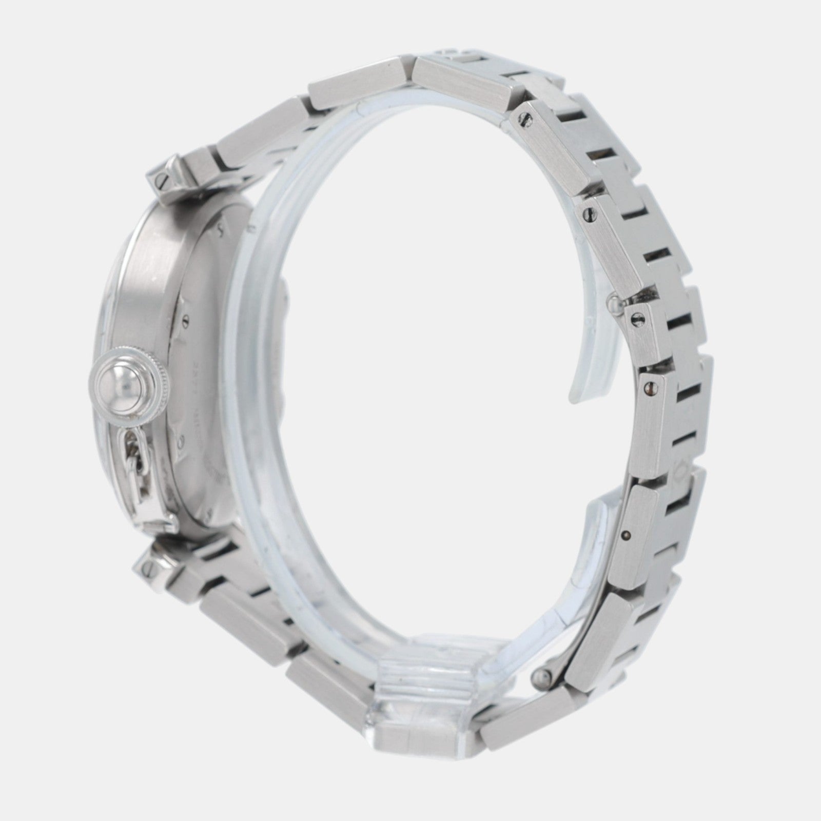 Cartier Pasha Stainless Steel 2377 GMT Bezel Silver Dial Automatic Watch - Luxuriant Concierge