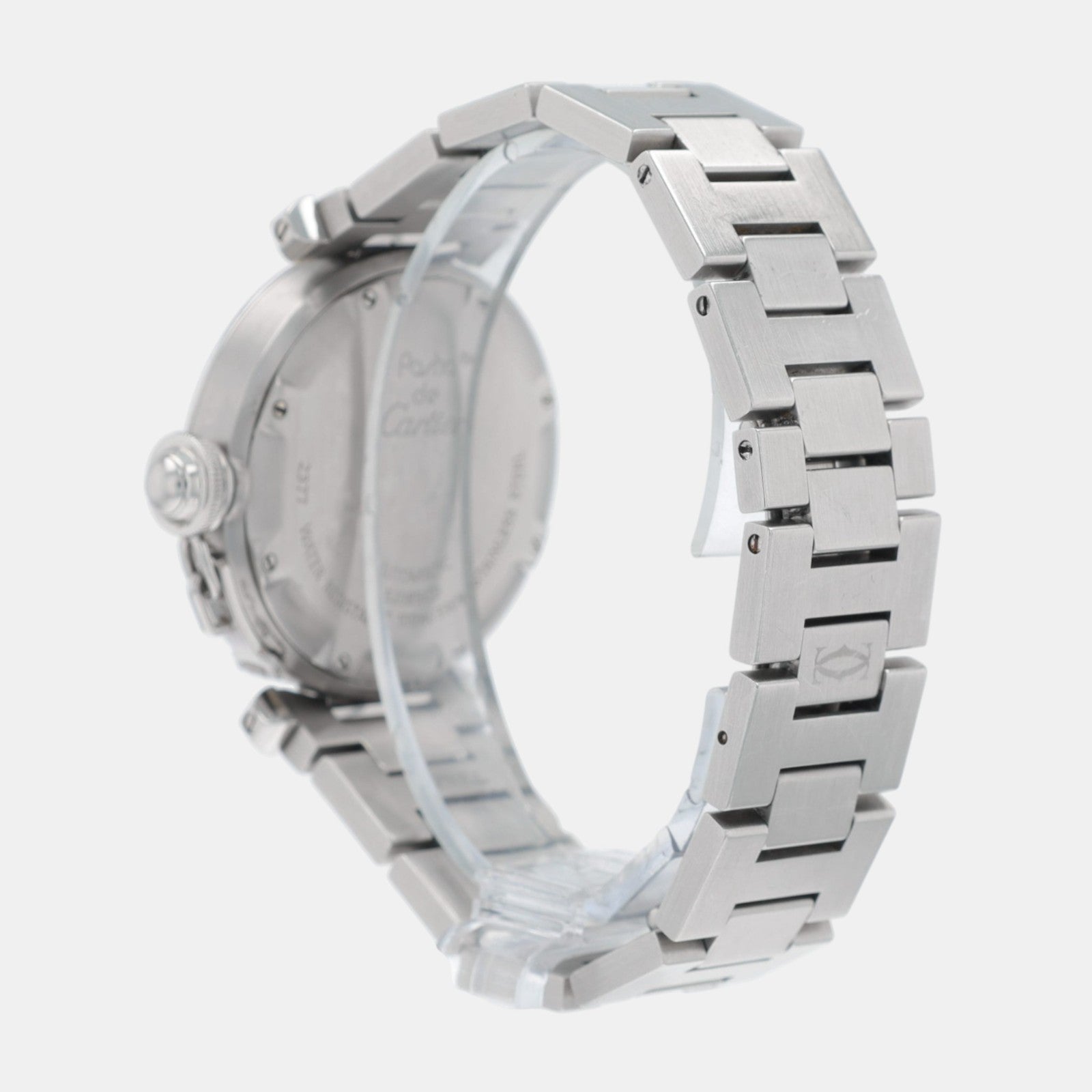 Cartier Pasha Stainless Steel 2377 GMT Bezel Silver Dial Automatic Watch - Luxuriant Concierge