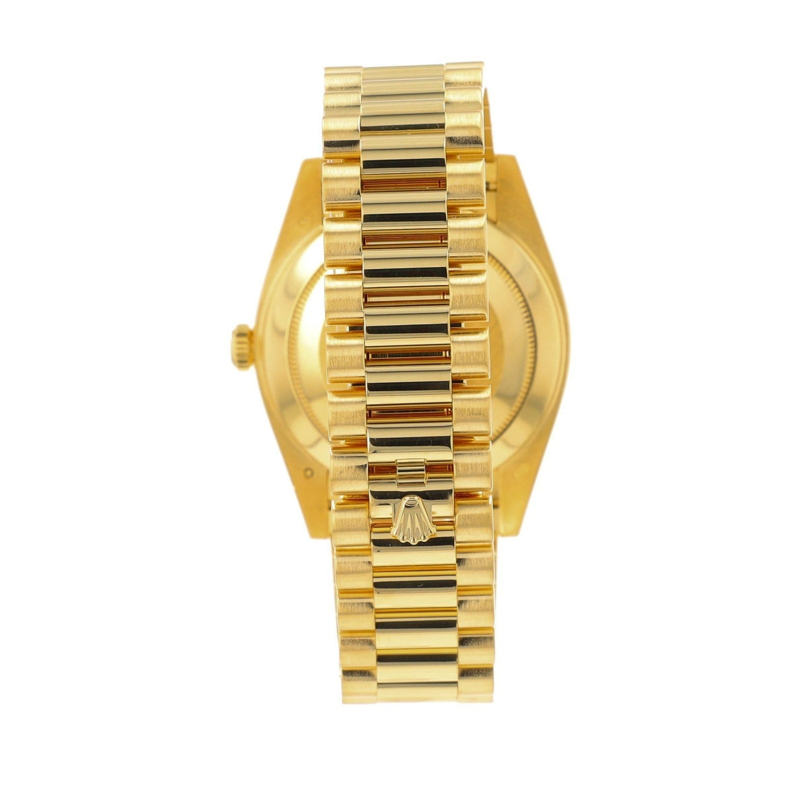 Rolex Day-Date 228238 40mm 18KY Gold Champagne Baguette Dial President Watch - Luxuriant Concierge