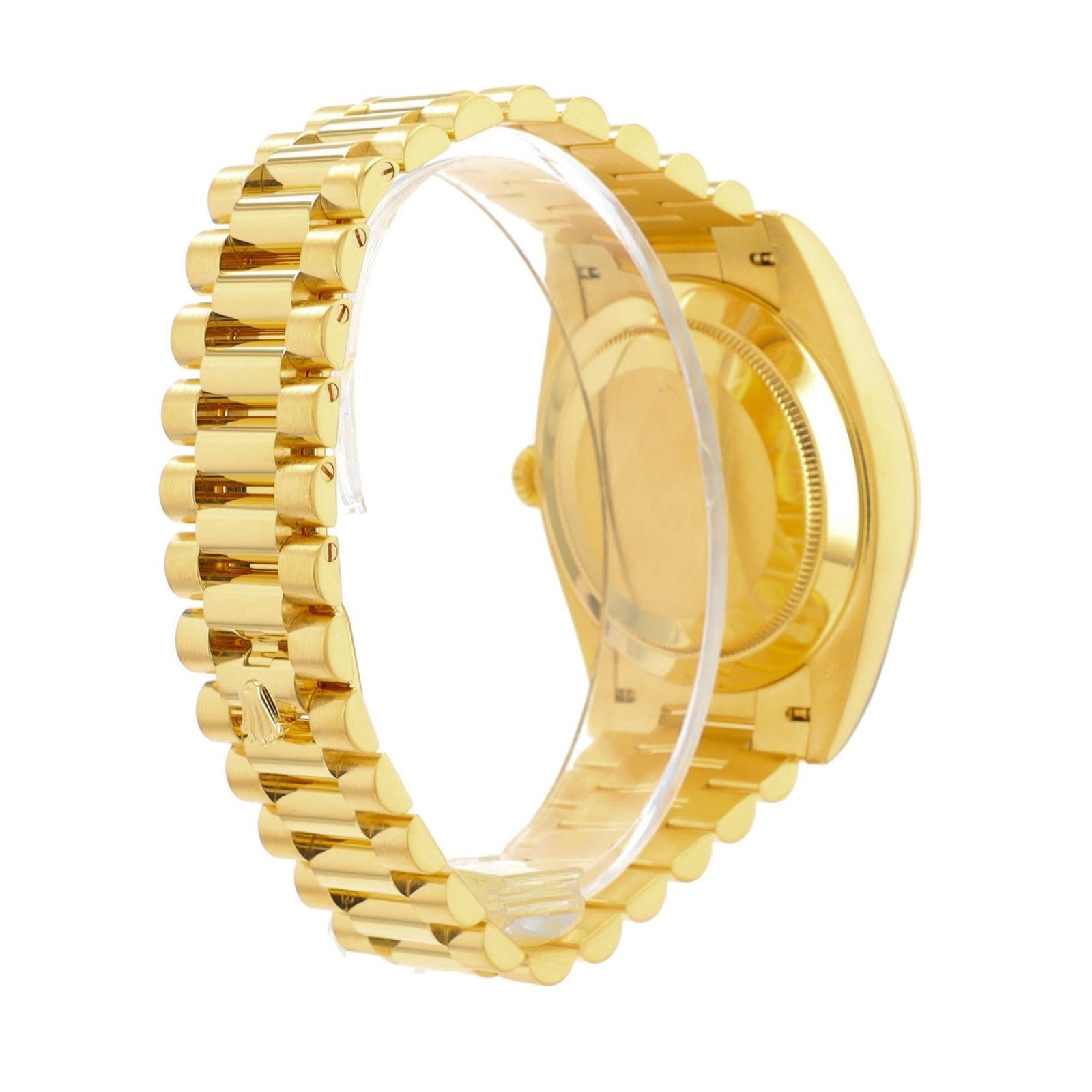 Rolex Day-Date 228238 40mm 18KY Gold Champagne Baguette Dial President Watch - Luxuriant Concierge