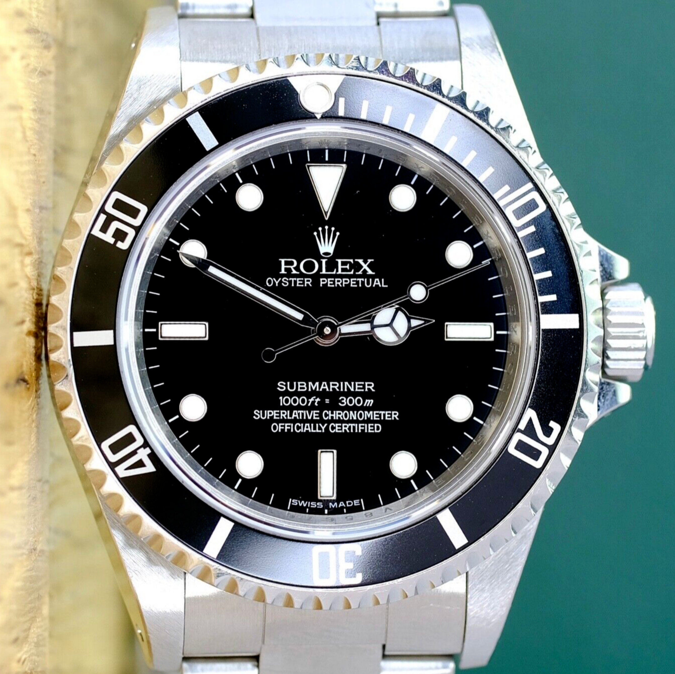 2009 Rolex Submariner No Date 4-Liner "Rehaut" Black Dial 14060 Unpolished Watch - luxuriantconcierge