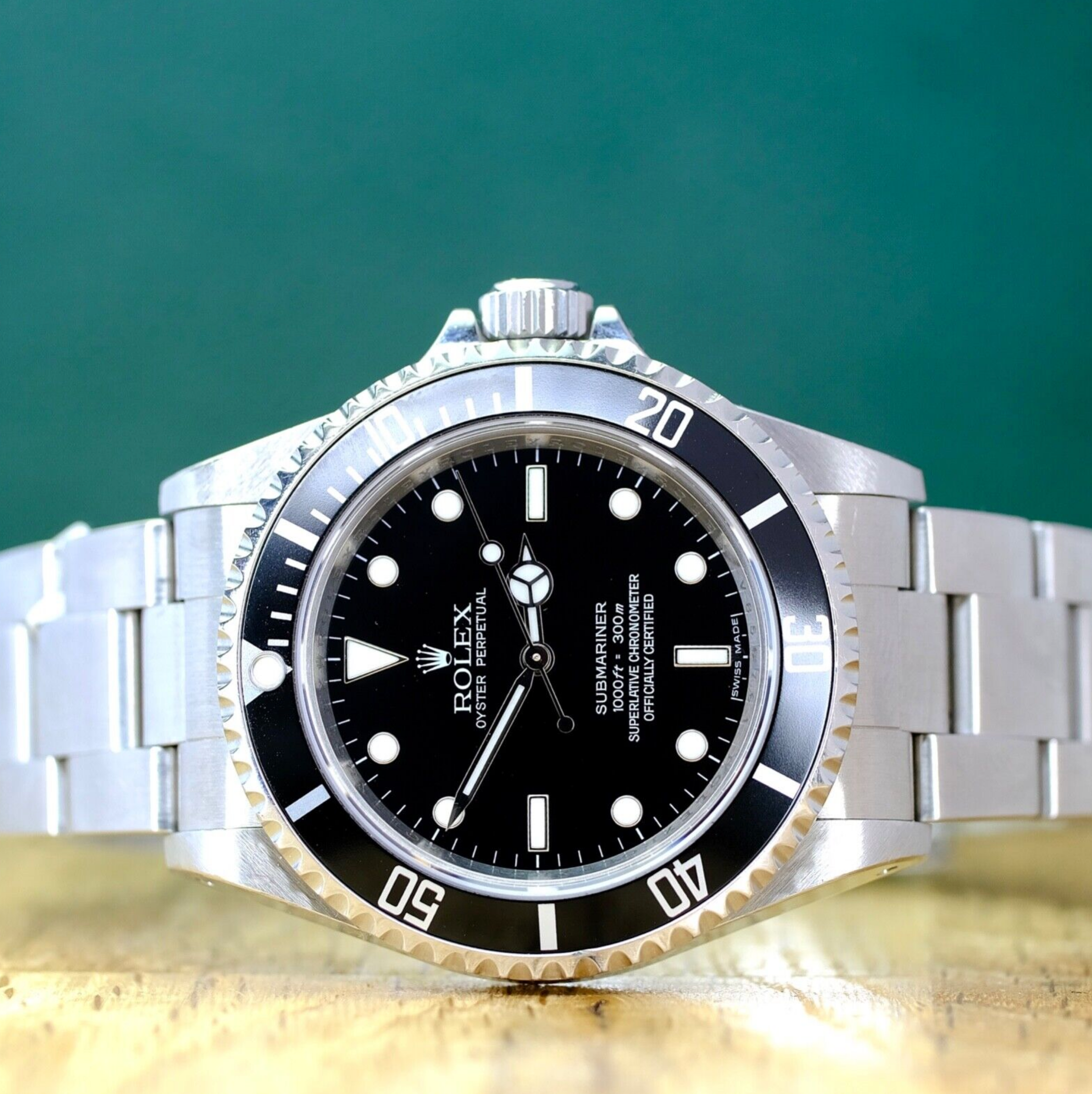 2009 Rolex Submariner No Date 4-Liner "Rehaut" Black Dial 14060 Unpolished Watch - luxuriantconcierge