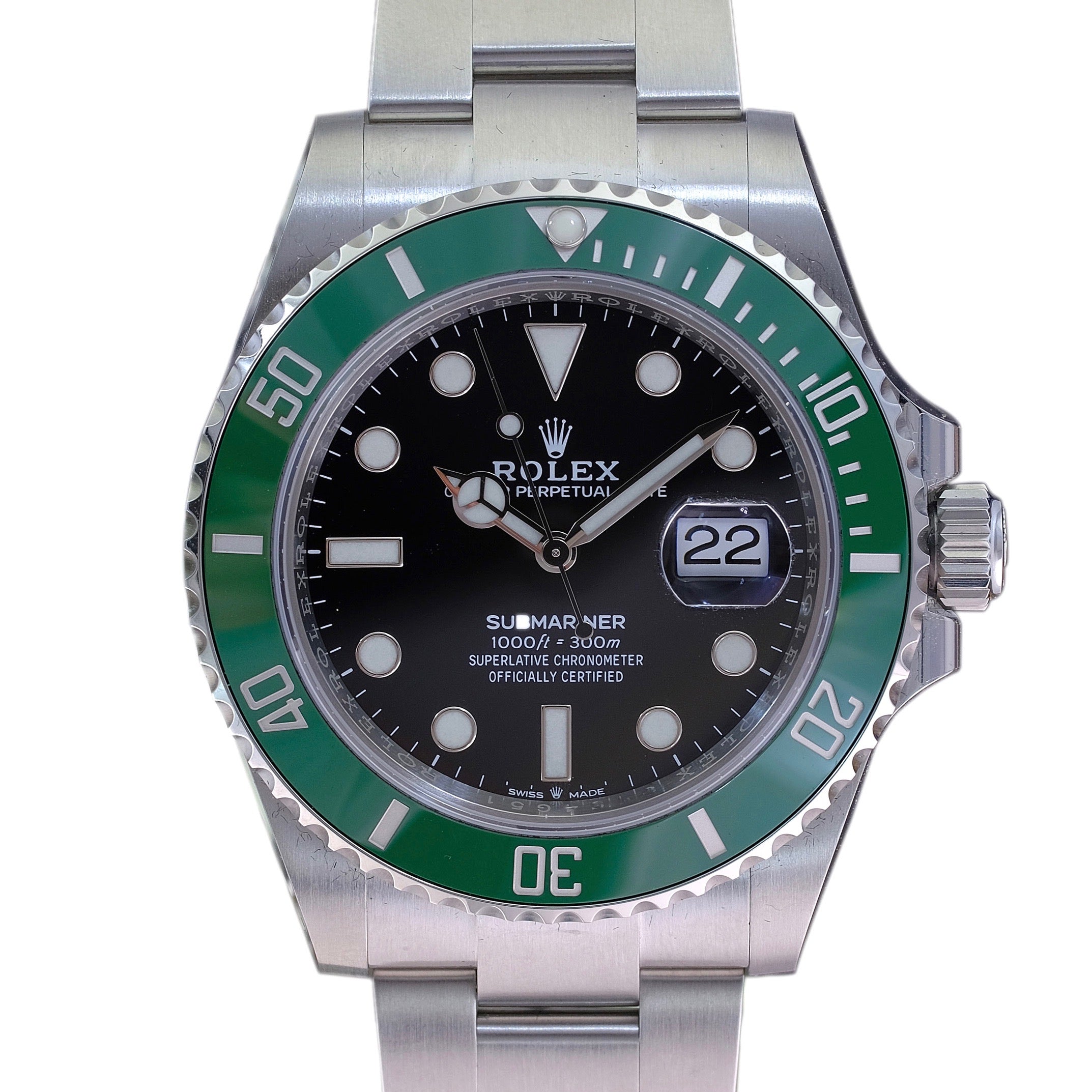 Rolex Submariner Black Dial "Starbucks" Oyster Band 126610LV - luxuriantconcierge