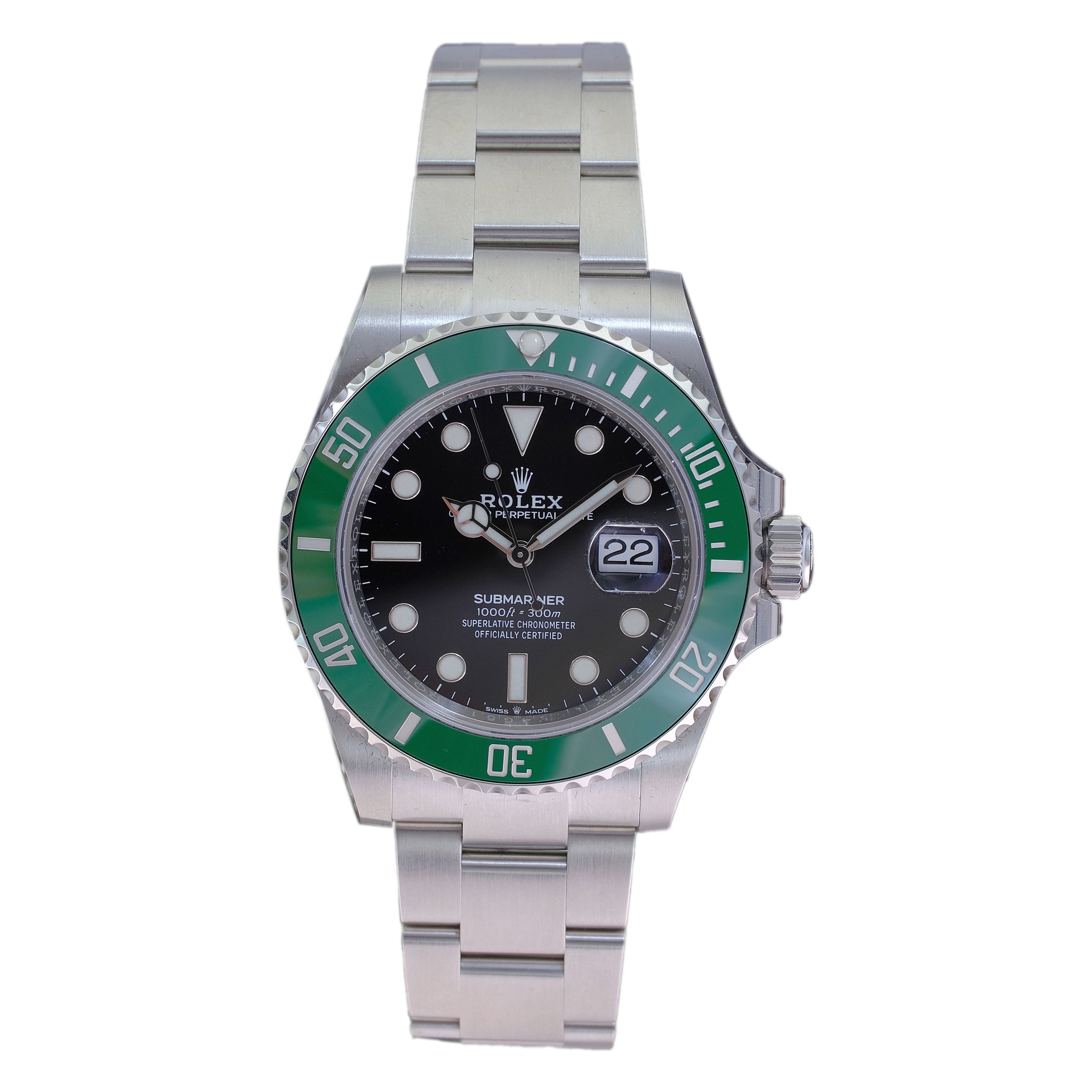 Rolex Submariner Black Dial "Starbucks" Oyster Band 126610LV - luxuriantconcierge