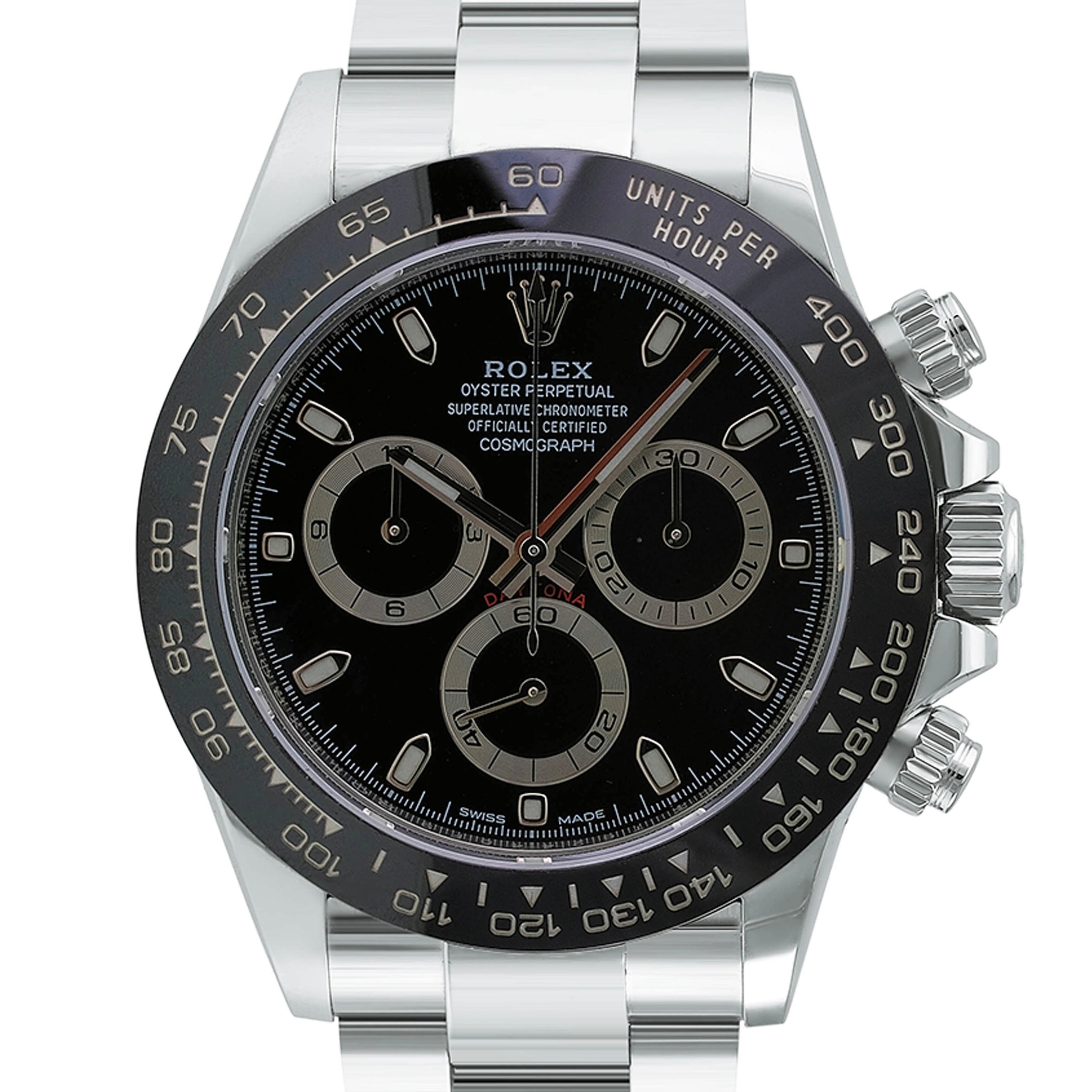 Rolex Daytona Black Dial Oyster Band 116500 - luxuriantconcierge