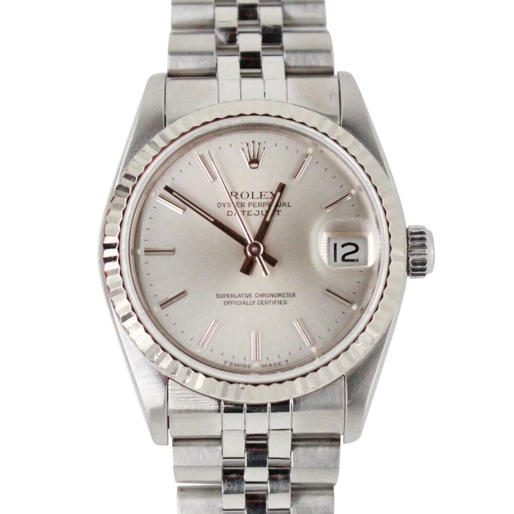 Rolex Datejust 31mm Silver Index Jubilee Band 68274 - luxuriantconcierge