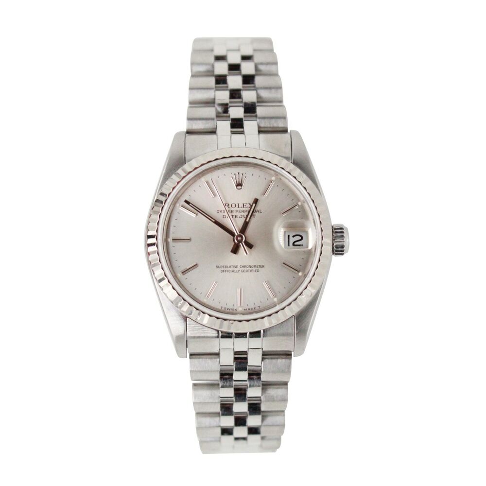 Rolex Datejust 31mm Silver Index Jubilee Band 68274 - luxuriantconcierge